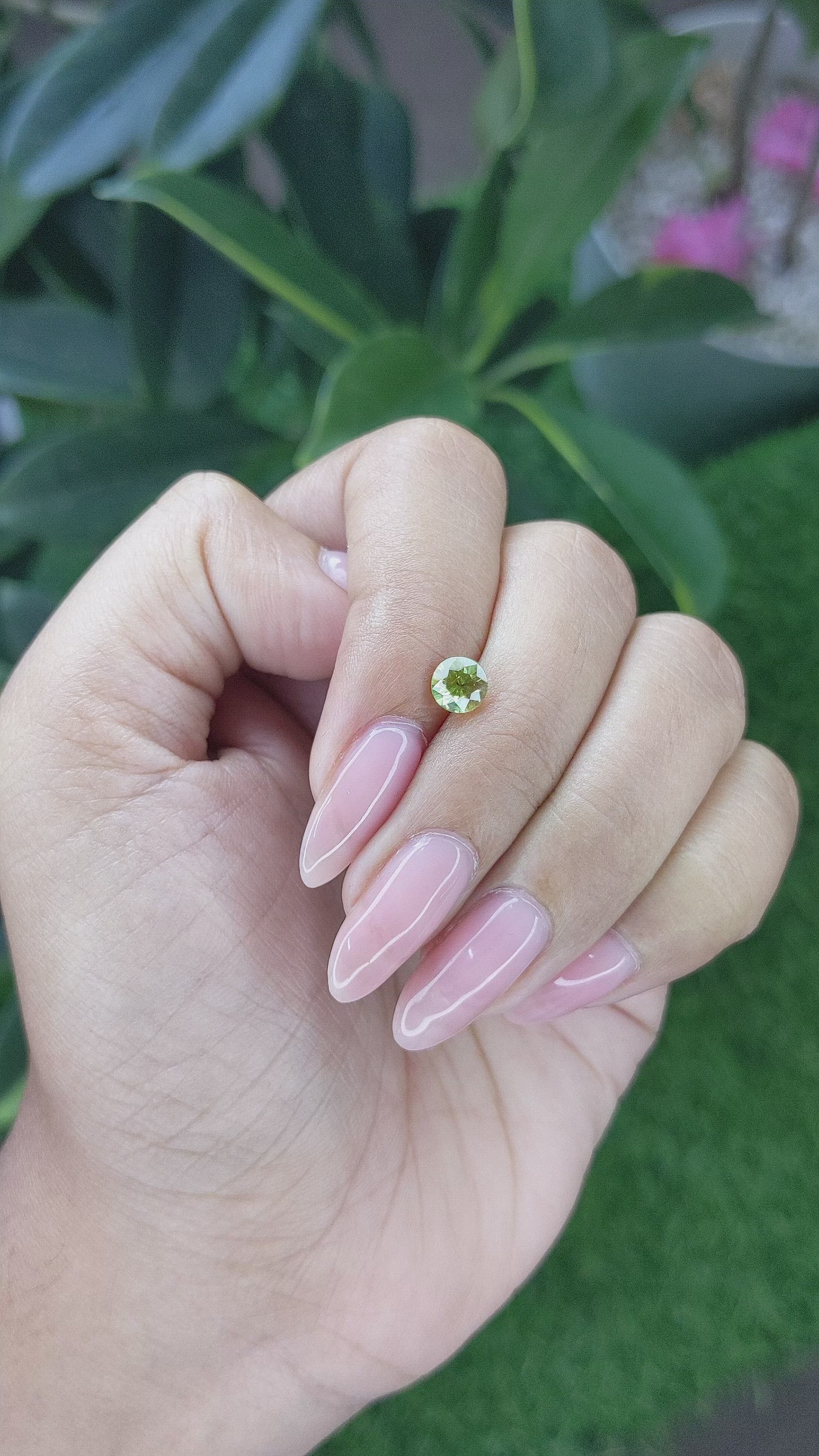 0.83 Ct. Chrysoberyl from Tanzania Size Video