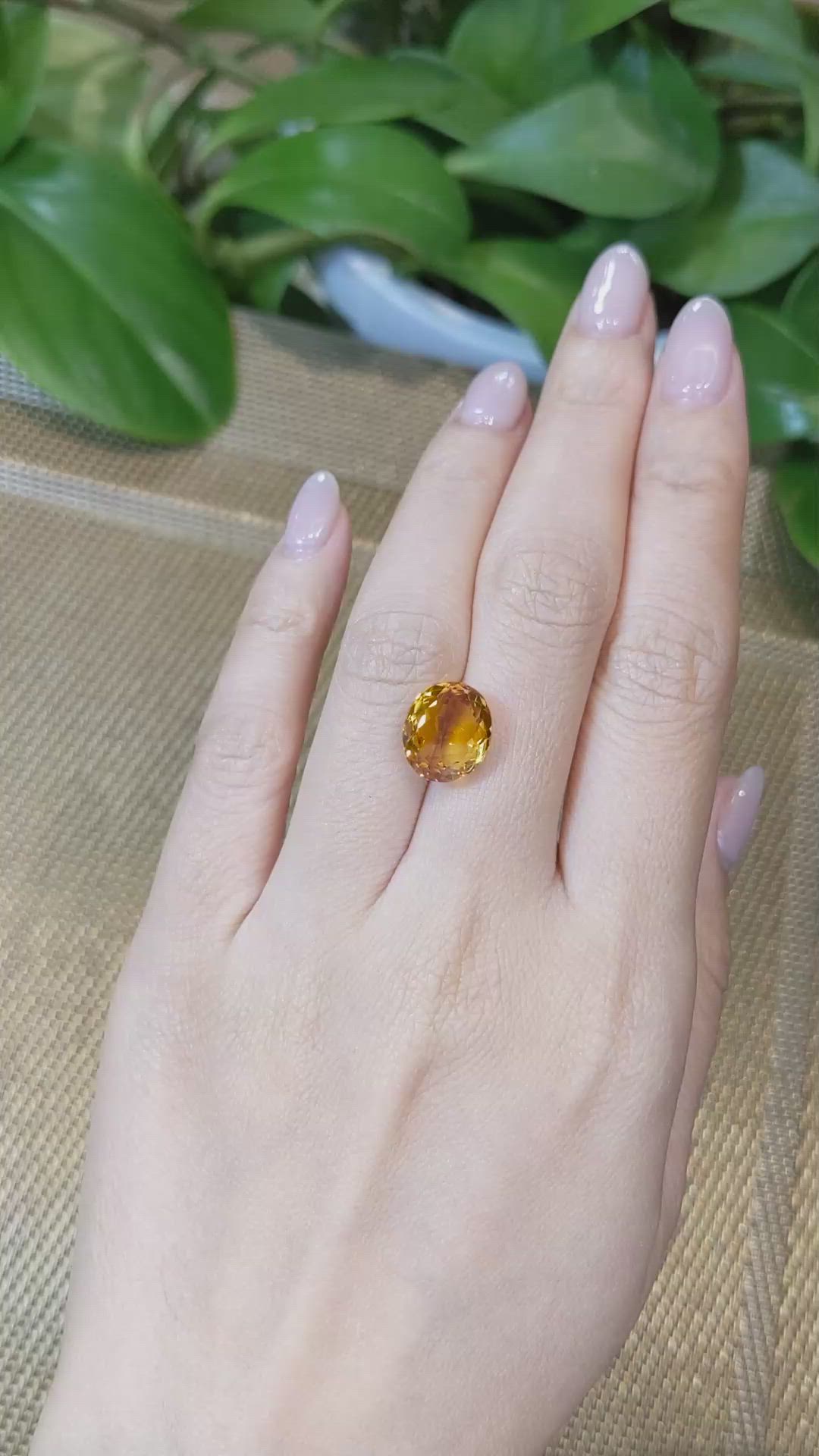6.05 Ct. Citrine from Brazil Size Video