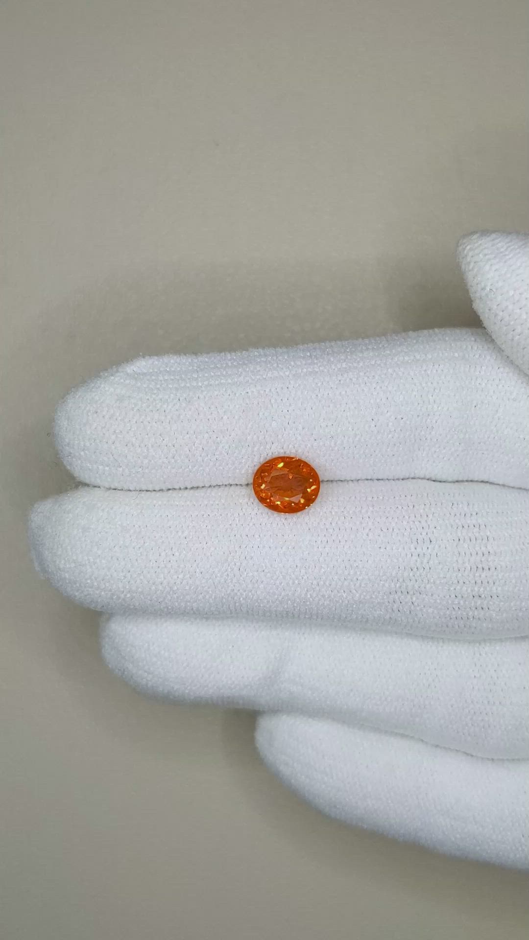 0.78 Ct. Fire Opal from Mexico Size Video
