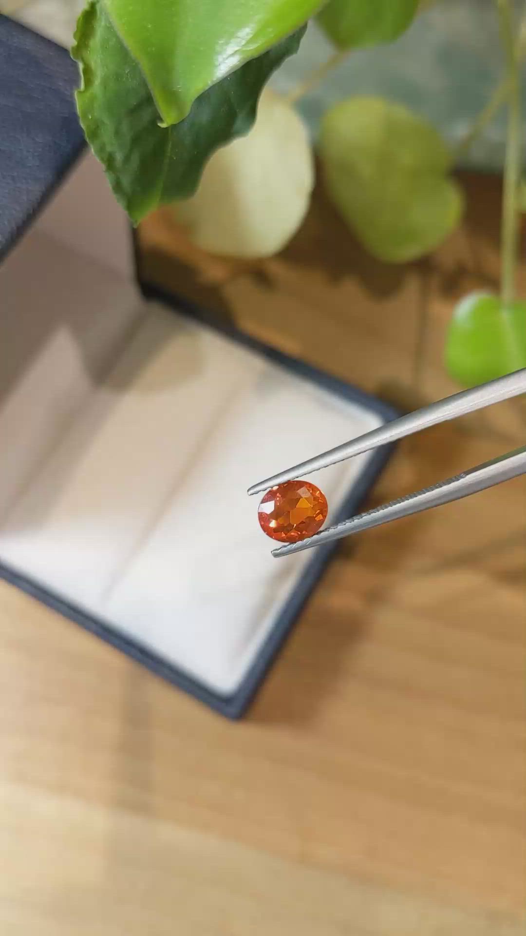 0.78 Ct. Fire Opal from Mexico Size Video