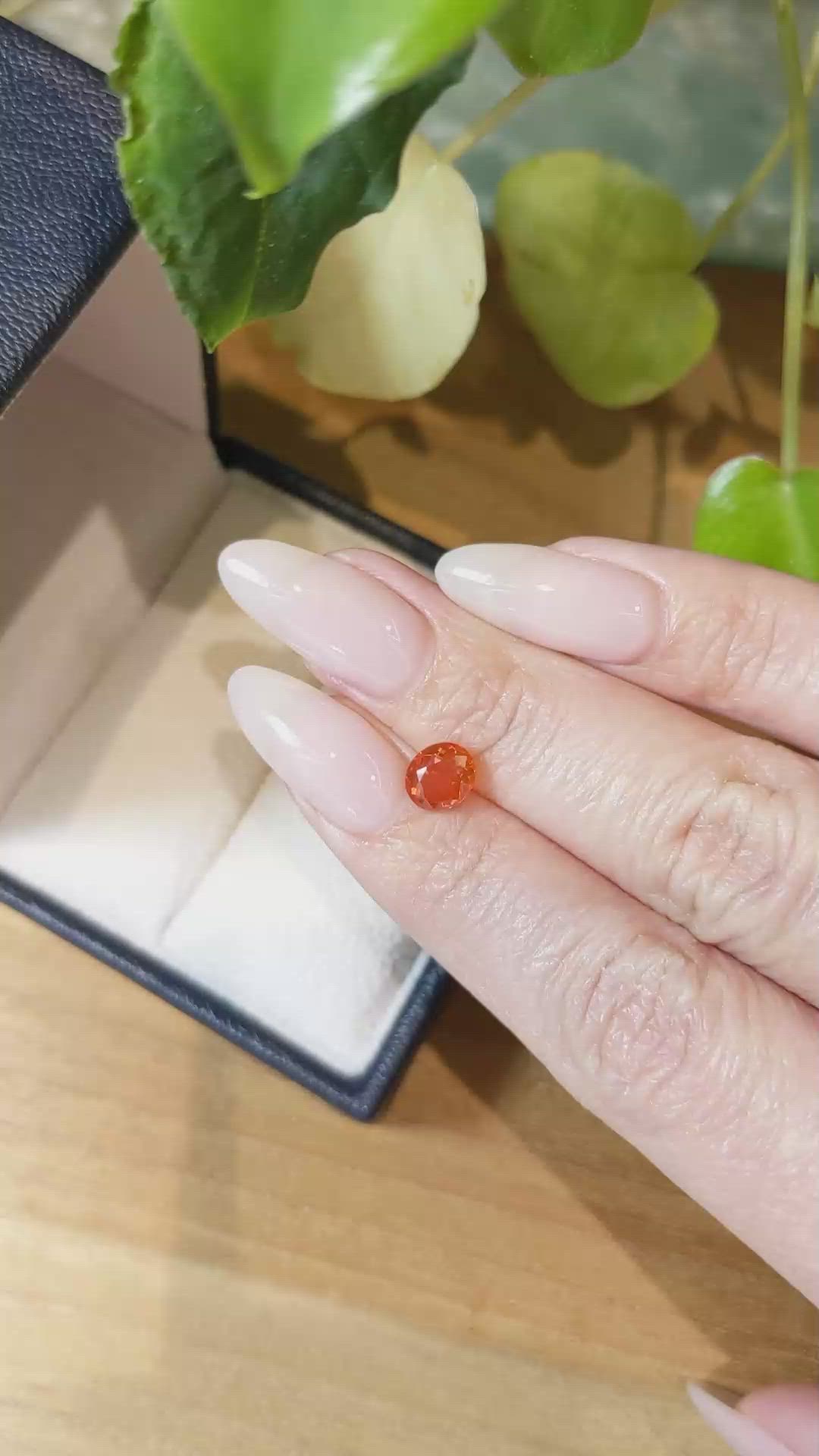 0.78 Ct. Fire Opal from Mexico Size Video