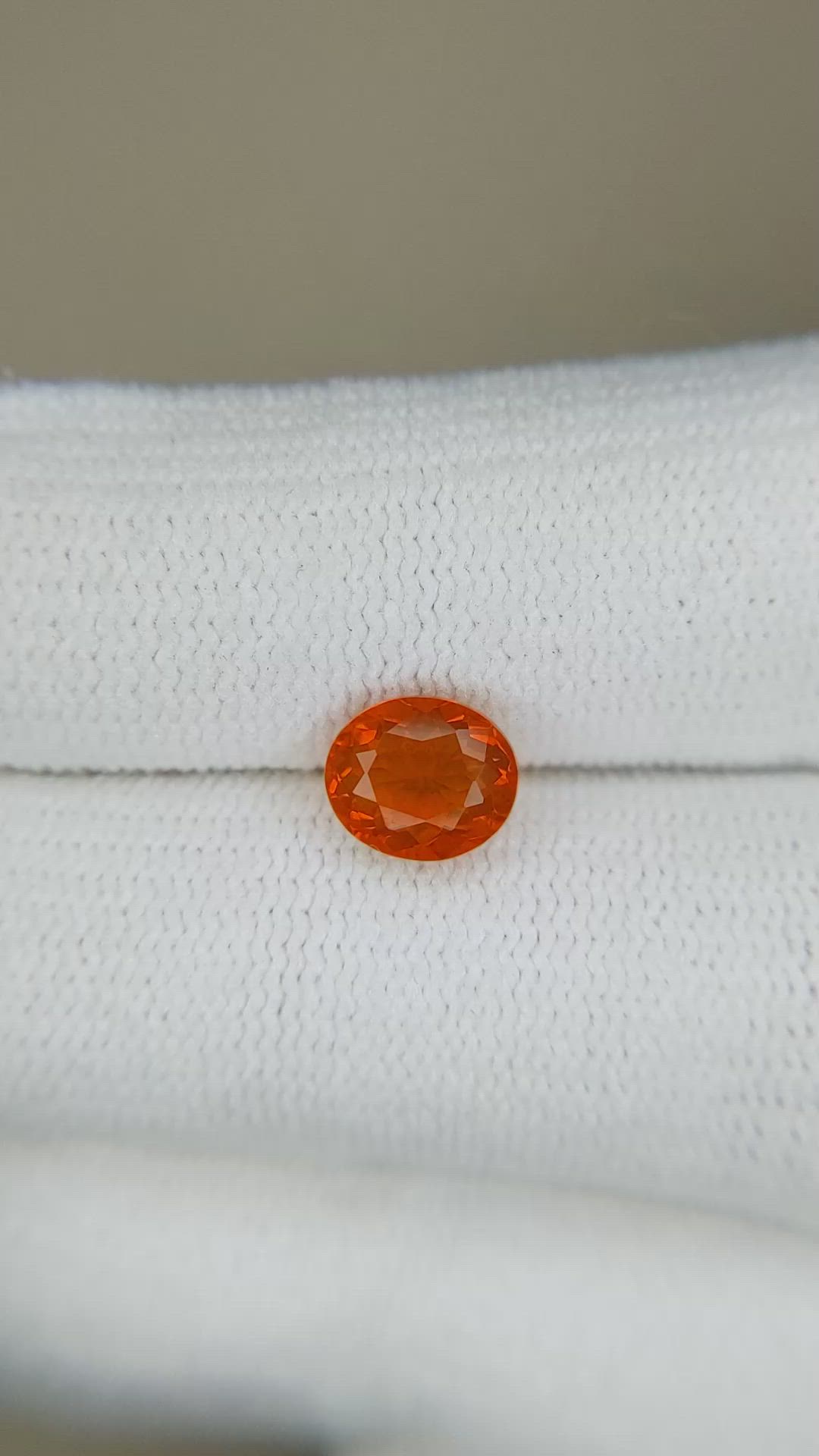 0.78 Ct. Fire Opal from Mexico Size Video