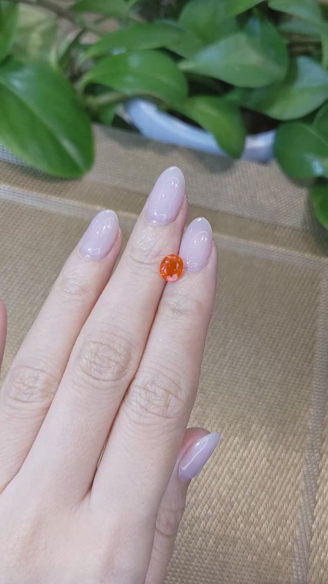 0.84 Ct. Fire Opal from Mexico Size Video
