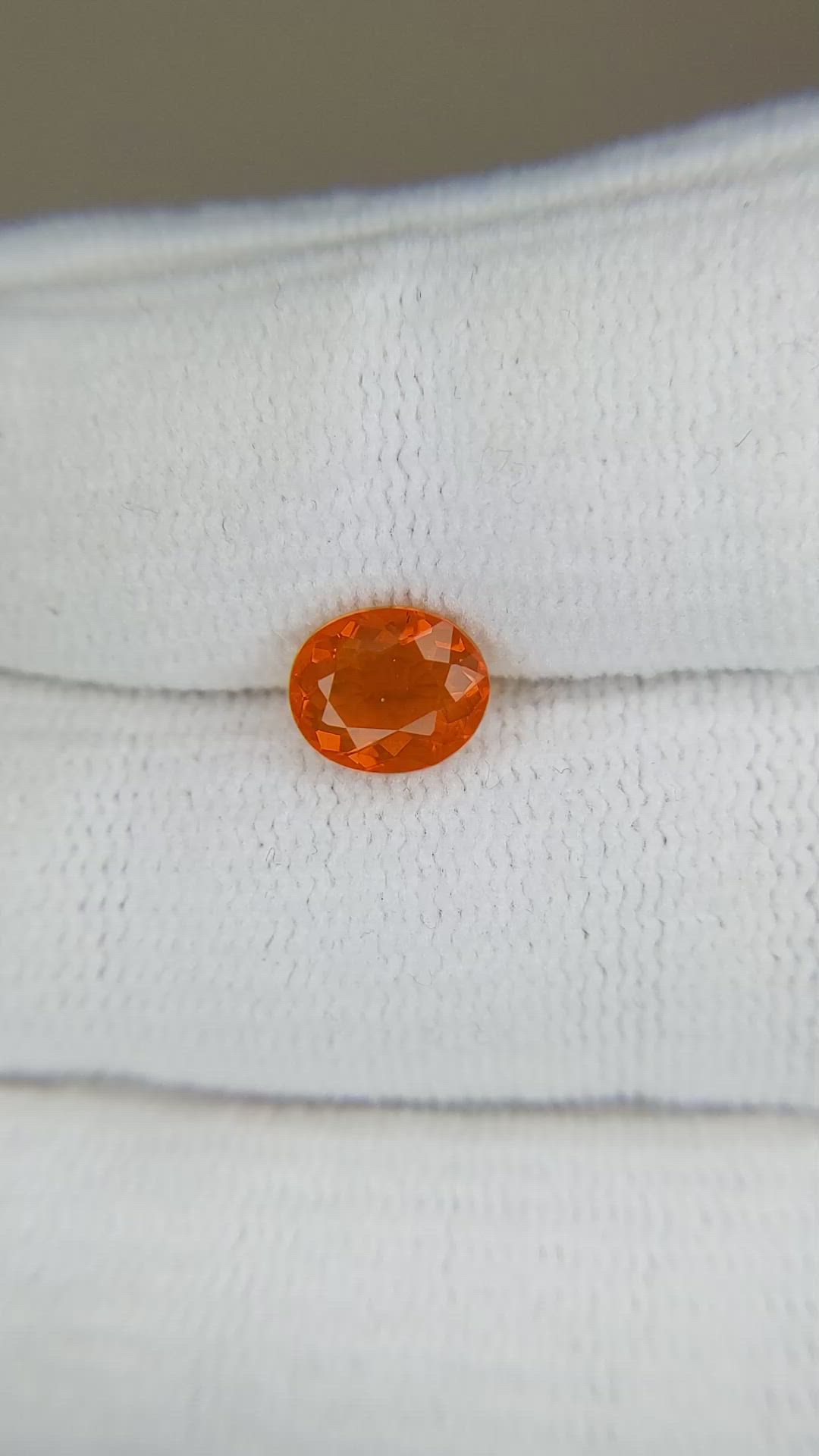 0.84 Ct. Fire Opal from Mexico Size Video