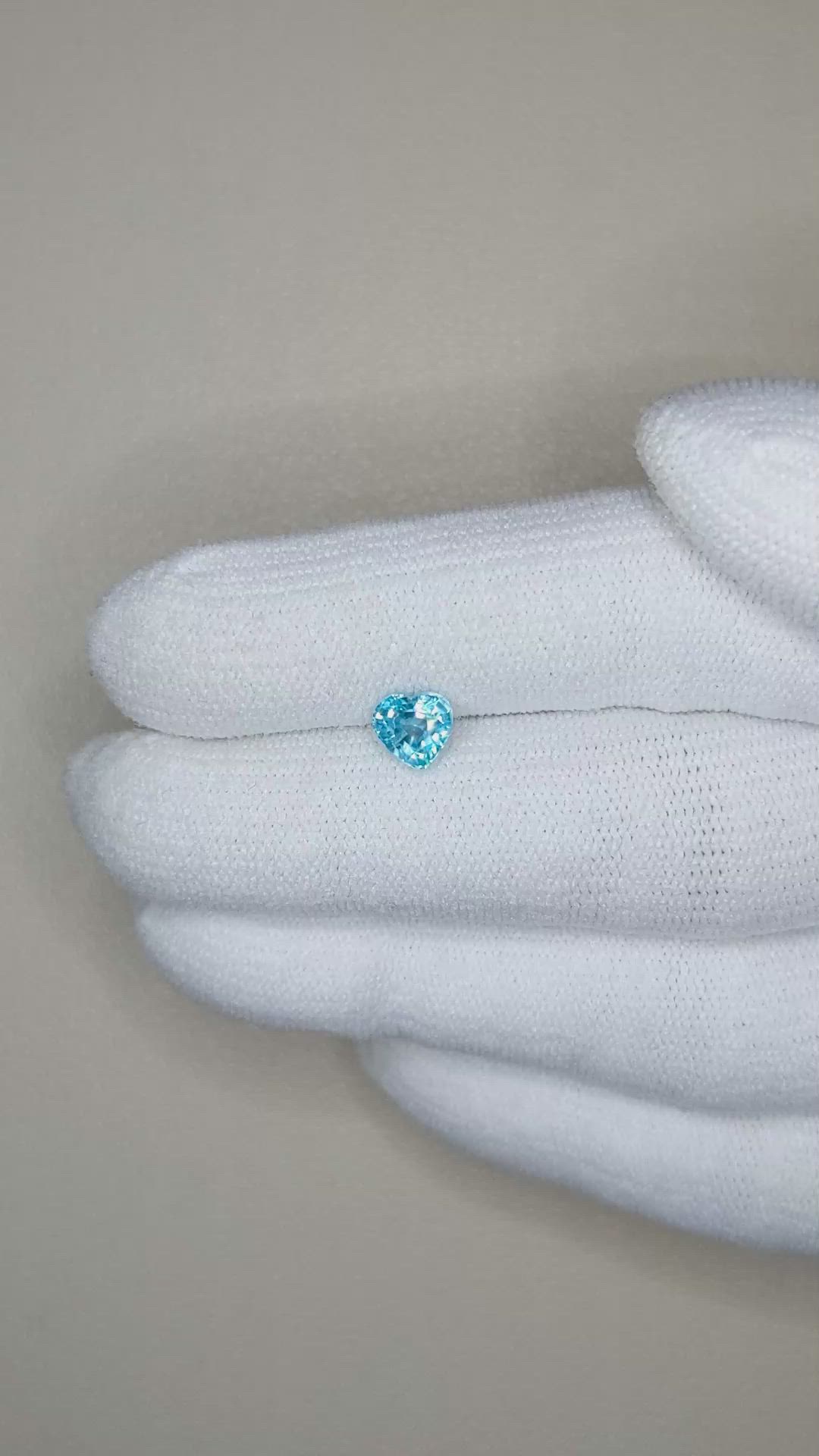 1.05 Ct. Zircon from Cambodia Size Video