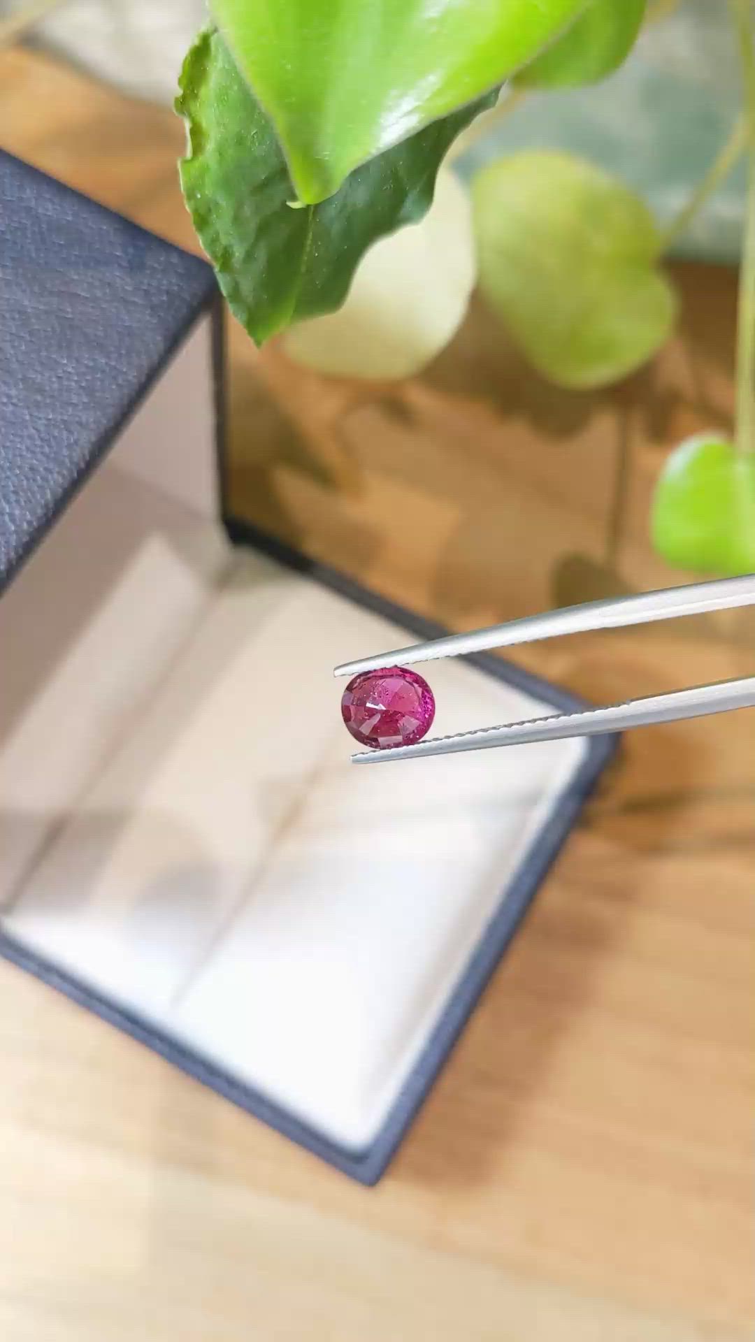 0.97 Ct. Rubellite Tourmaline from Brazil Size Video