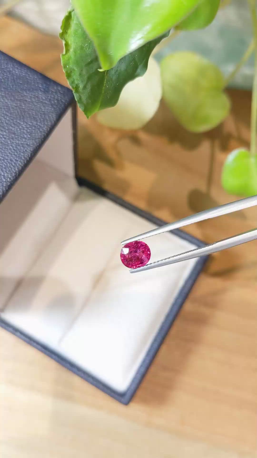 0.97 Ct. Rubellite Tourmaline from Brazil Size Video