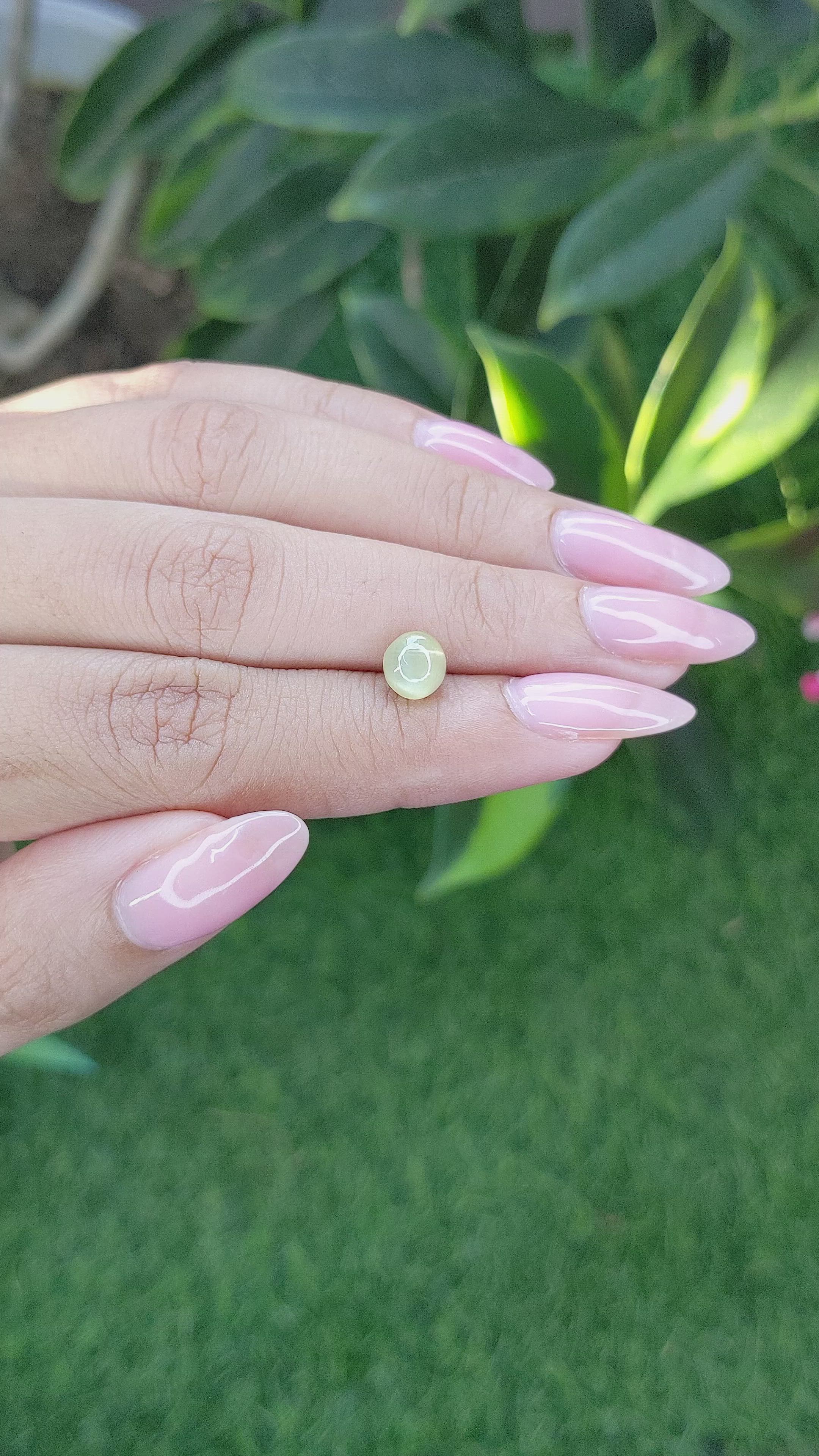 1.81 Ct. Cabochon Chrysoberyl from Tanzania Size Video