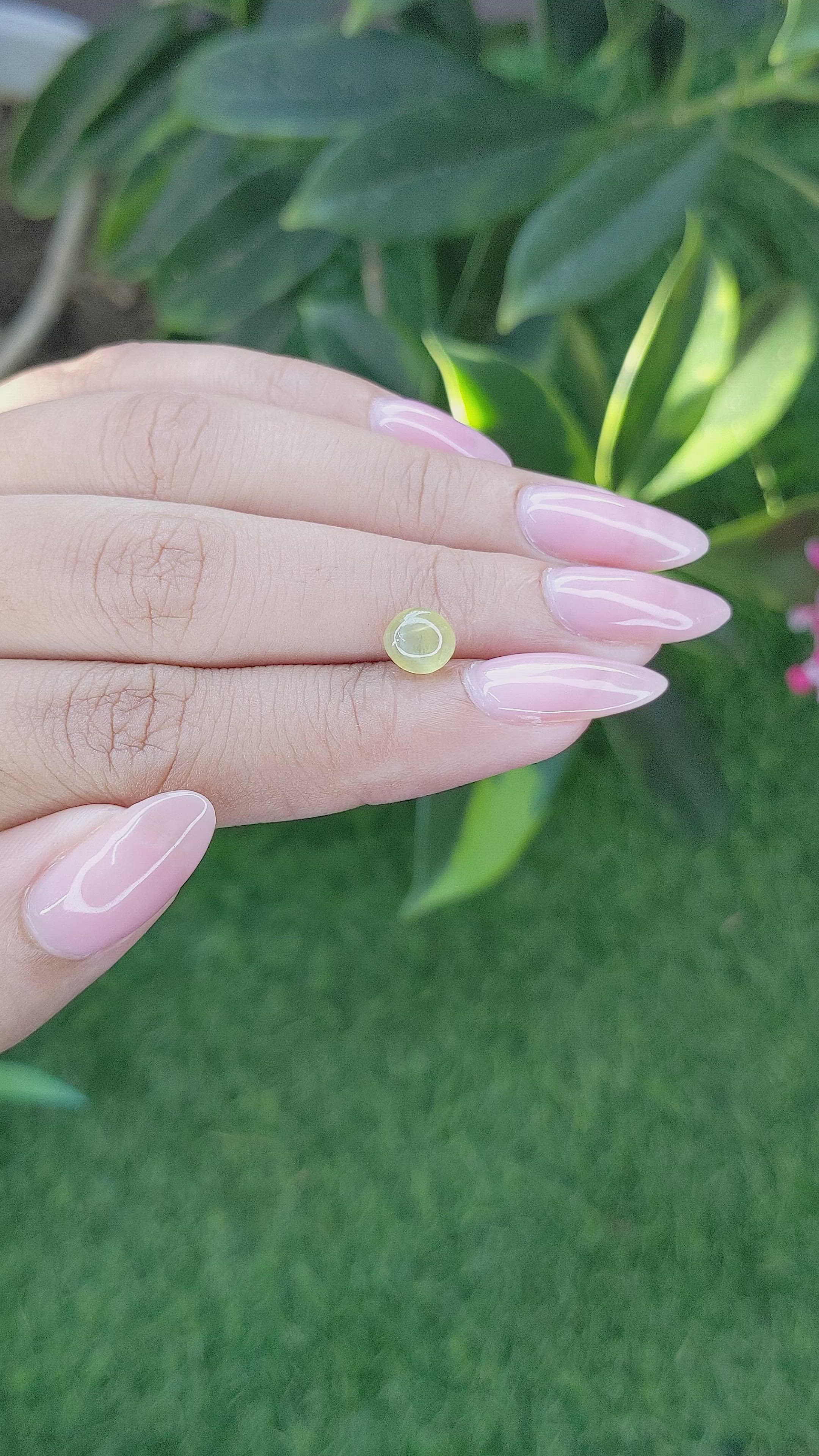 1.70 Ct. Cabochon Chrysoberyl from Tanzania Size Video