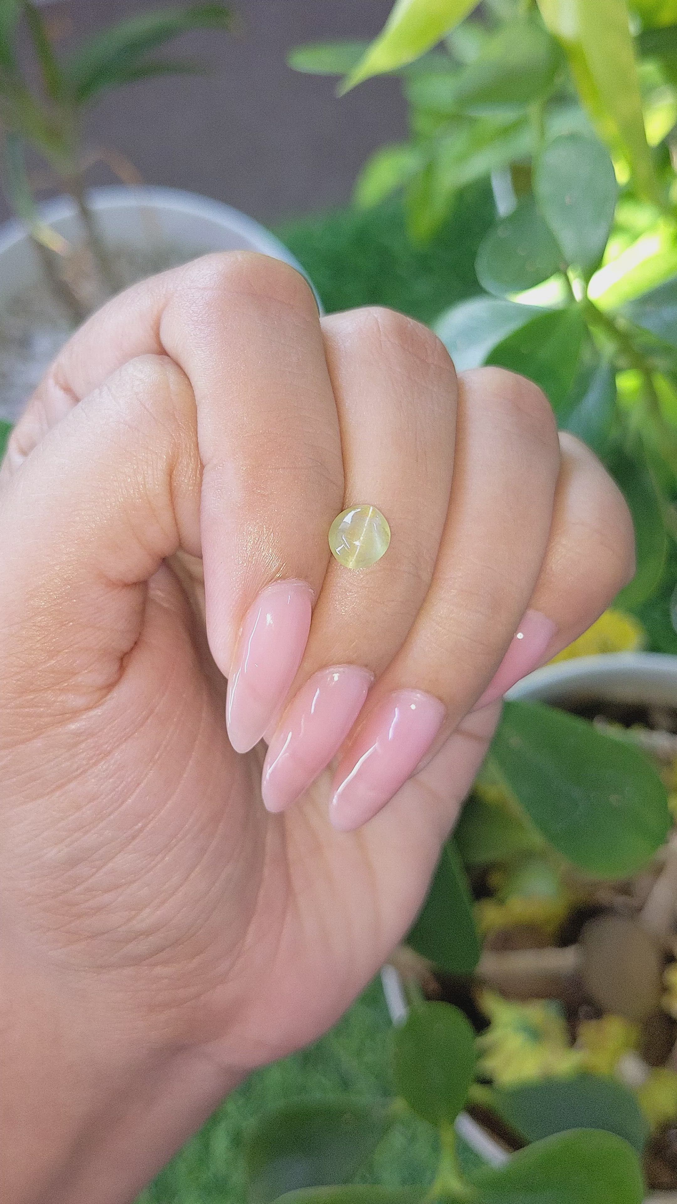 1.70 Ct. Cabochon Chrysoberyl from Tanzania Size Video