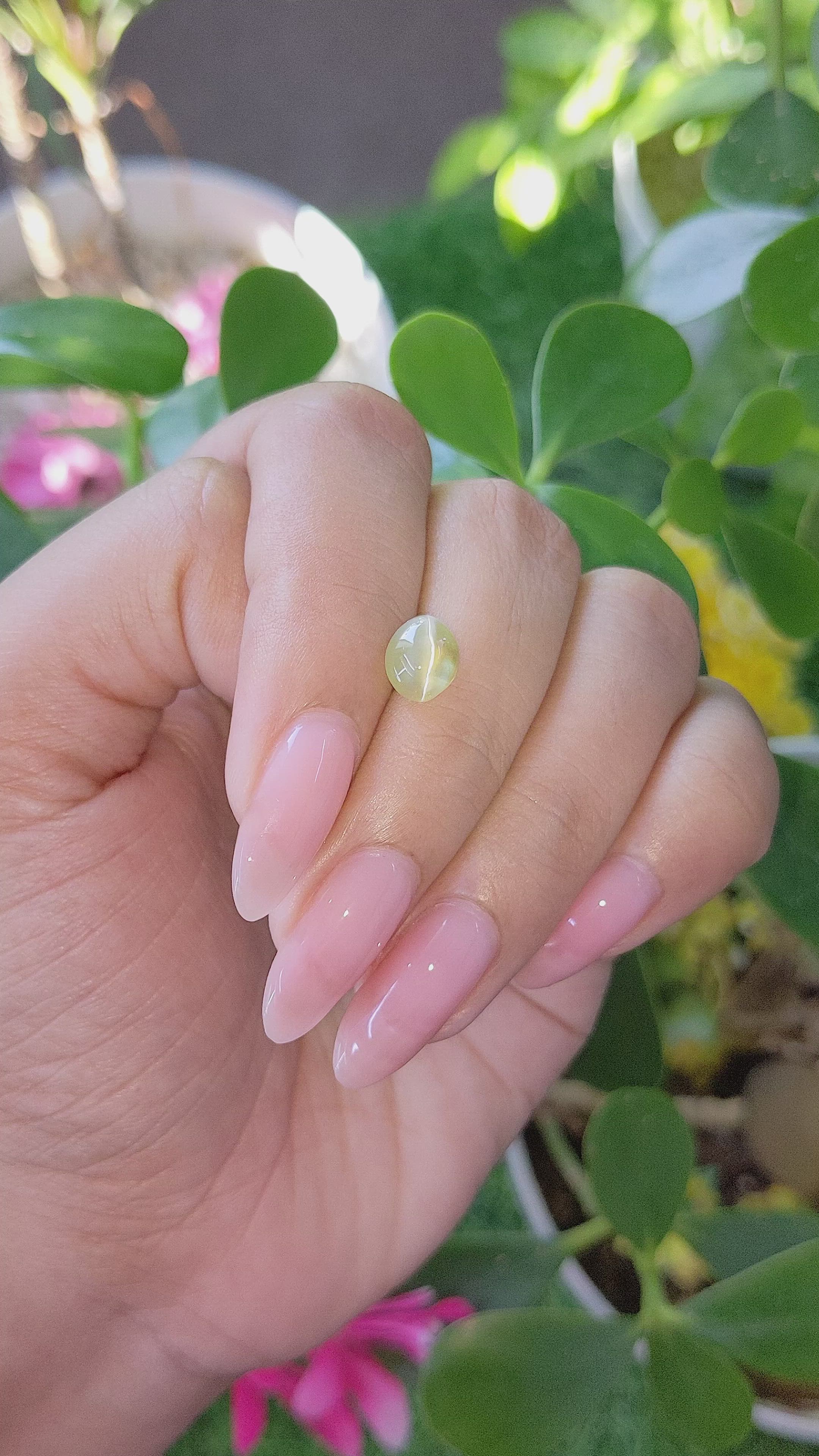 1.97 Ct. Cabochon Chrysoberyl from Tanzania Size Video