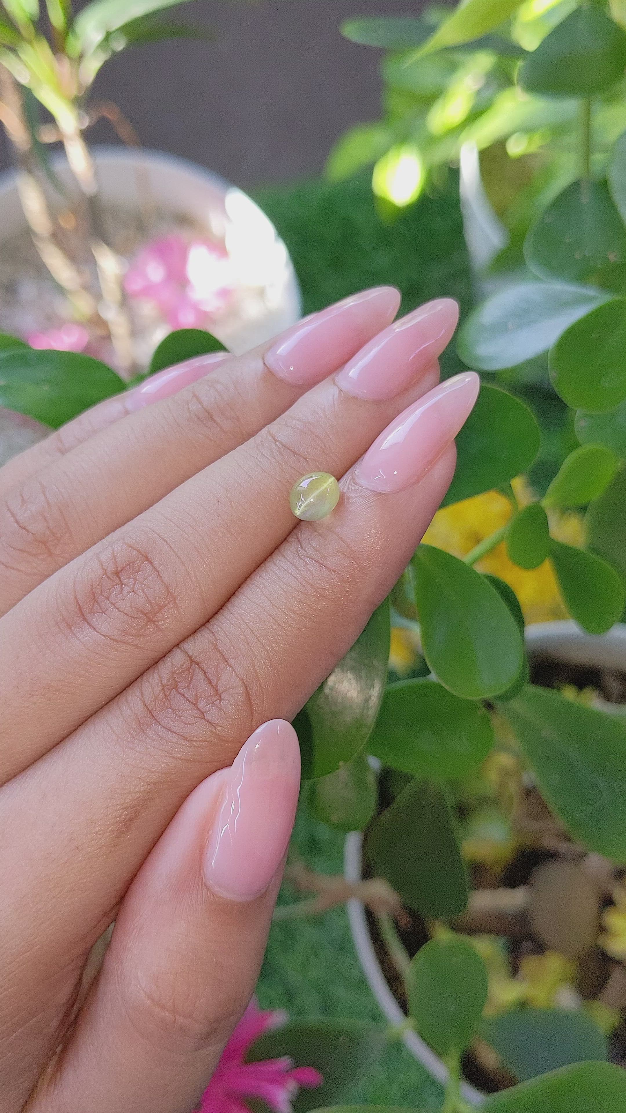 1.52 Ct. Cabochon Chrysoberyl from Tanzania Size Video