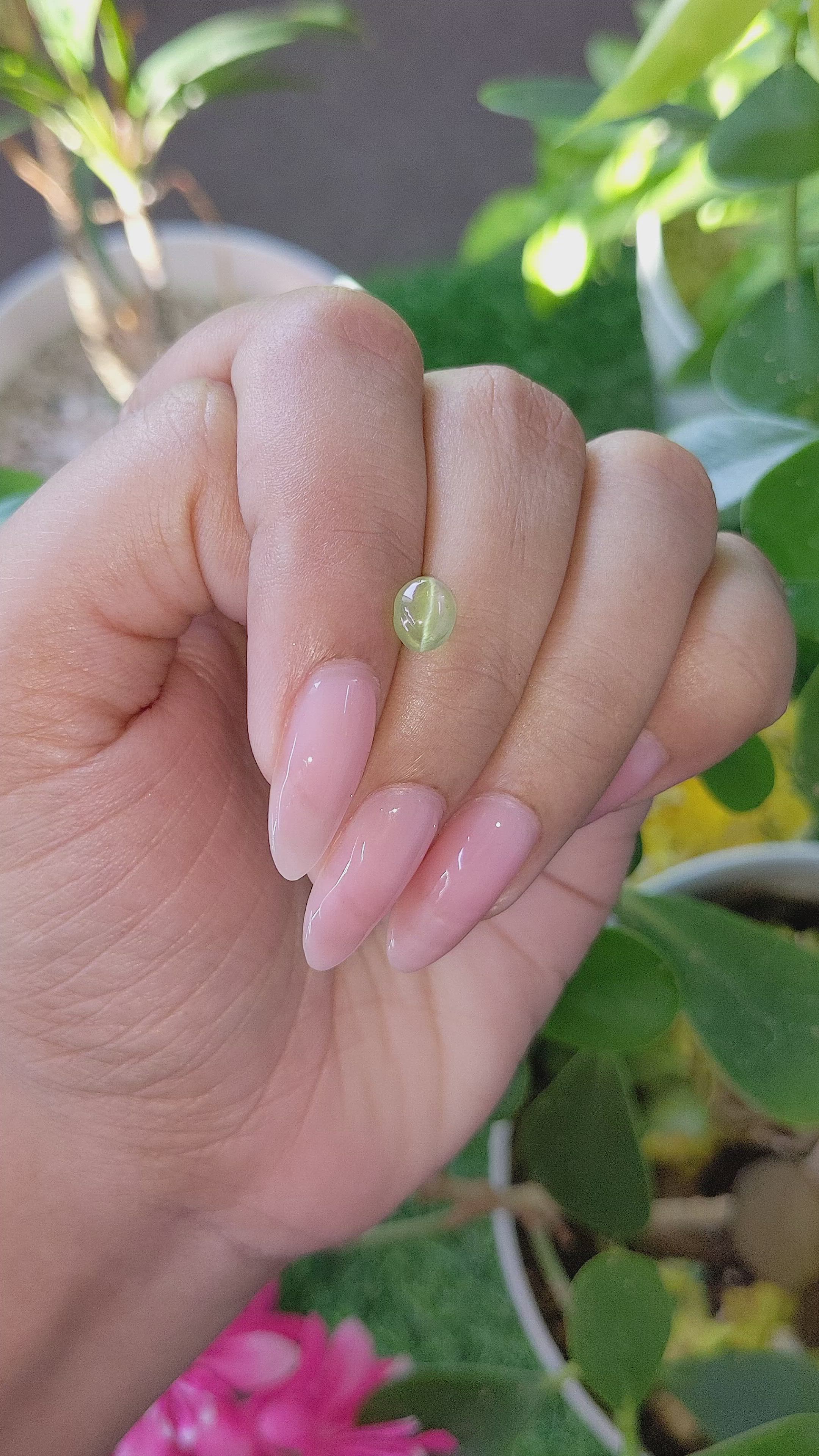 1.52 Ct. Cabochon Chrysoberyl from Tanzania Size Video