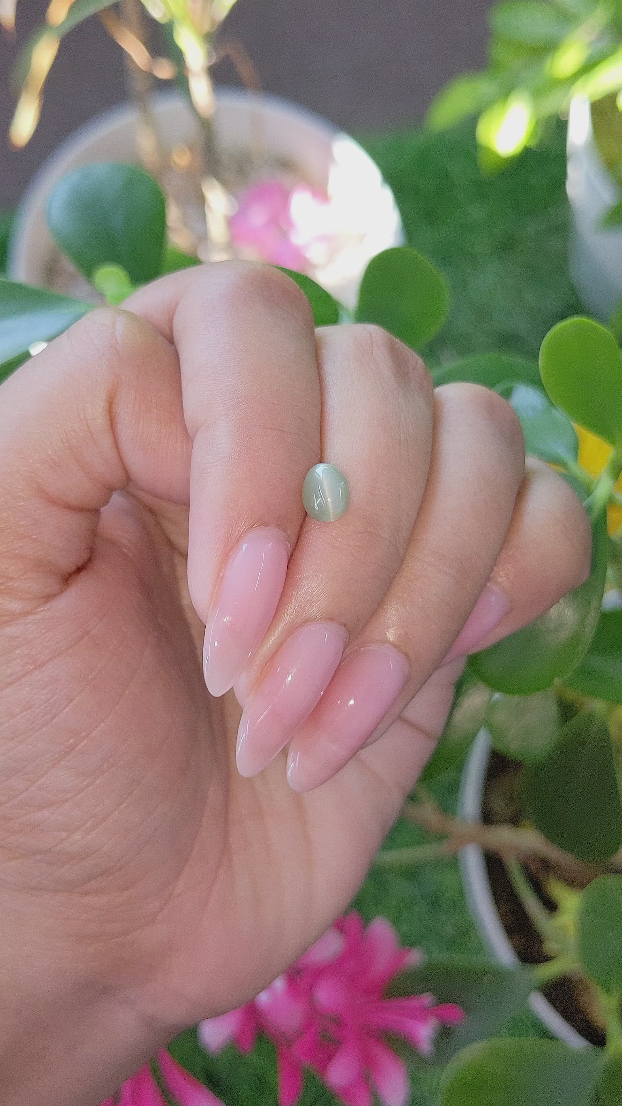 1.51 Ct. Cabochon Chrysoberyl from Tanzania Size Video