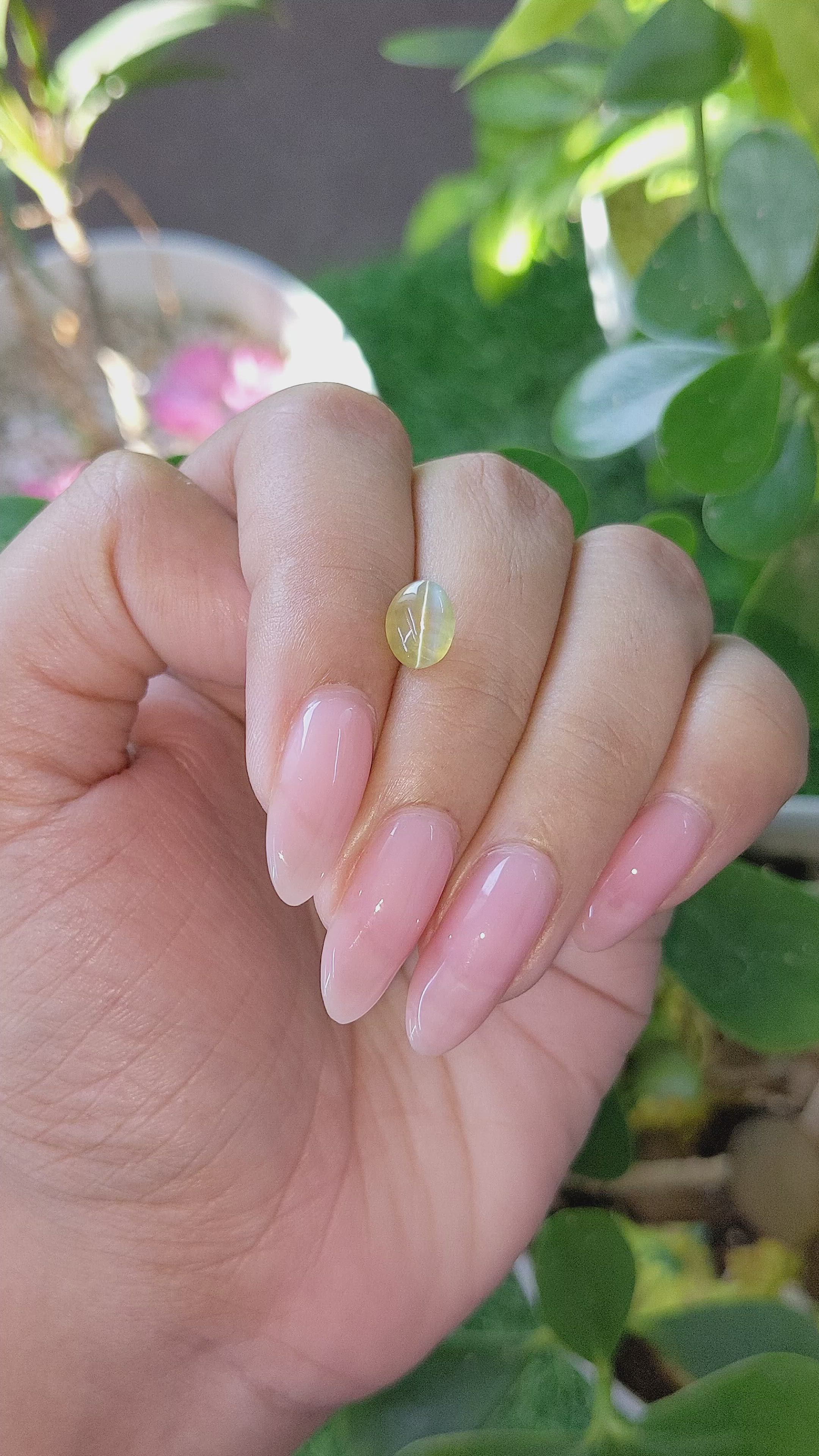 1.68 Ct. Cabochon Chrysoberyl from Tanzania Size Video