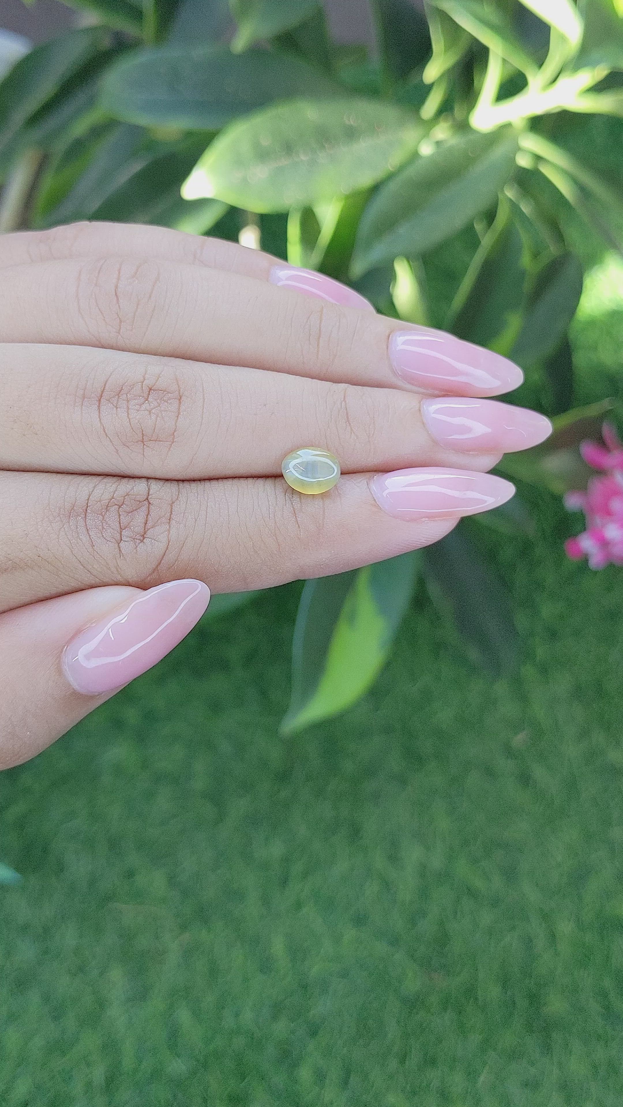 1.68 Ct. Cabochon Chrysoberyl from Tanzania Size Video