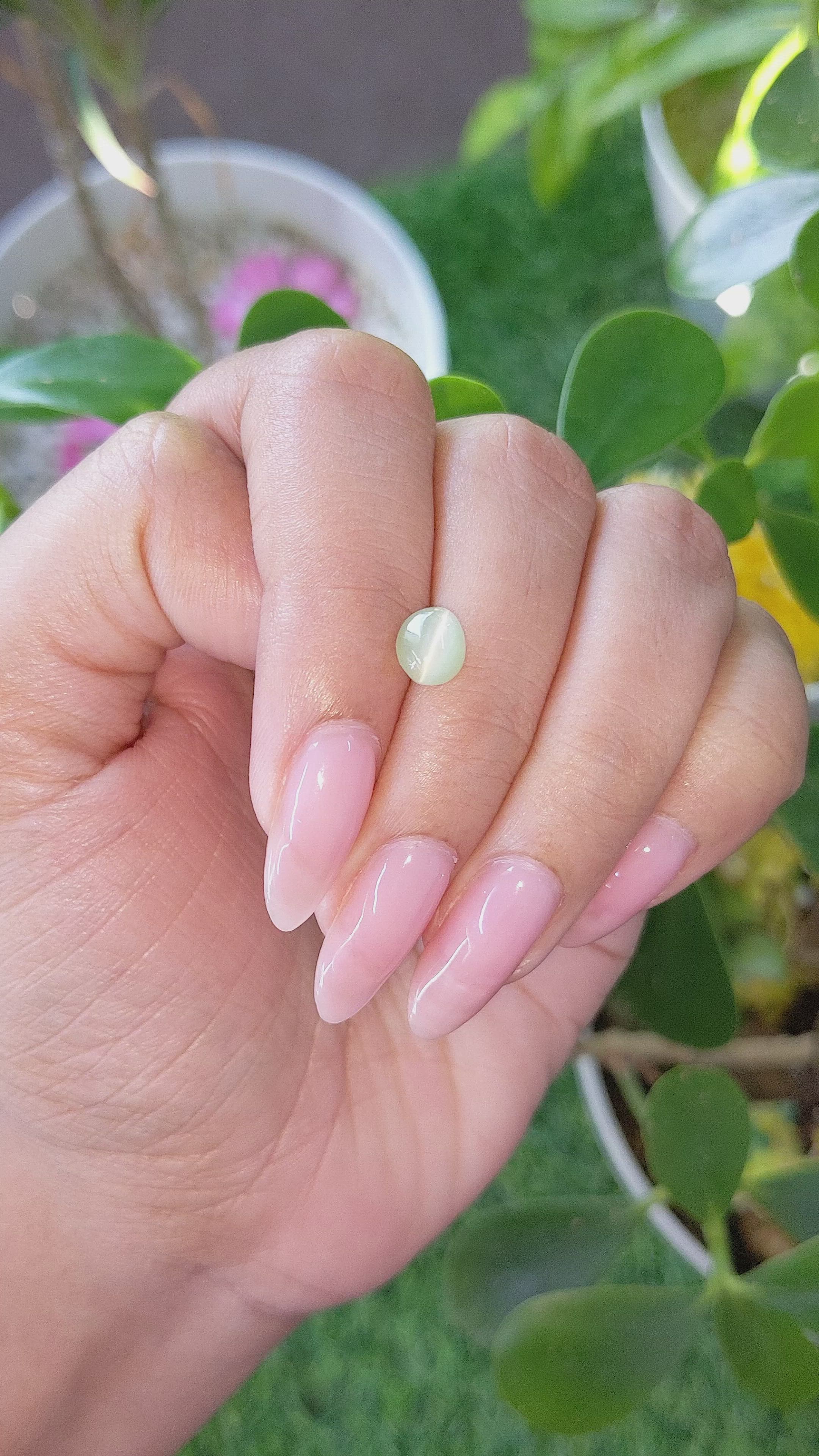 1.72 Ct. Cabochon Chrysoberyl from Tanzania Size Video