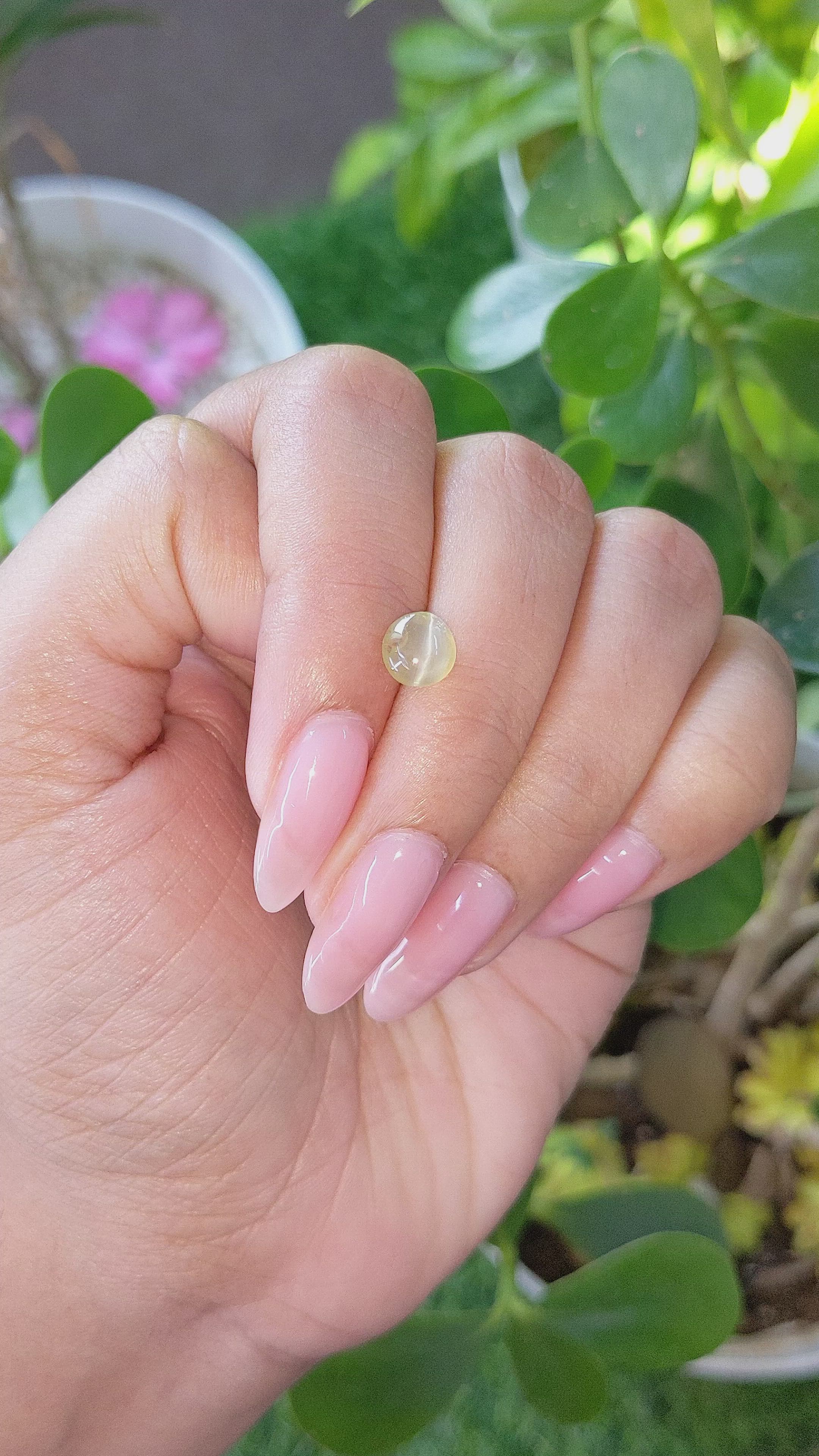 1.68 Ct. Cabochon Chrysoberyl from Tanzania Size Video