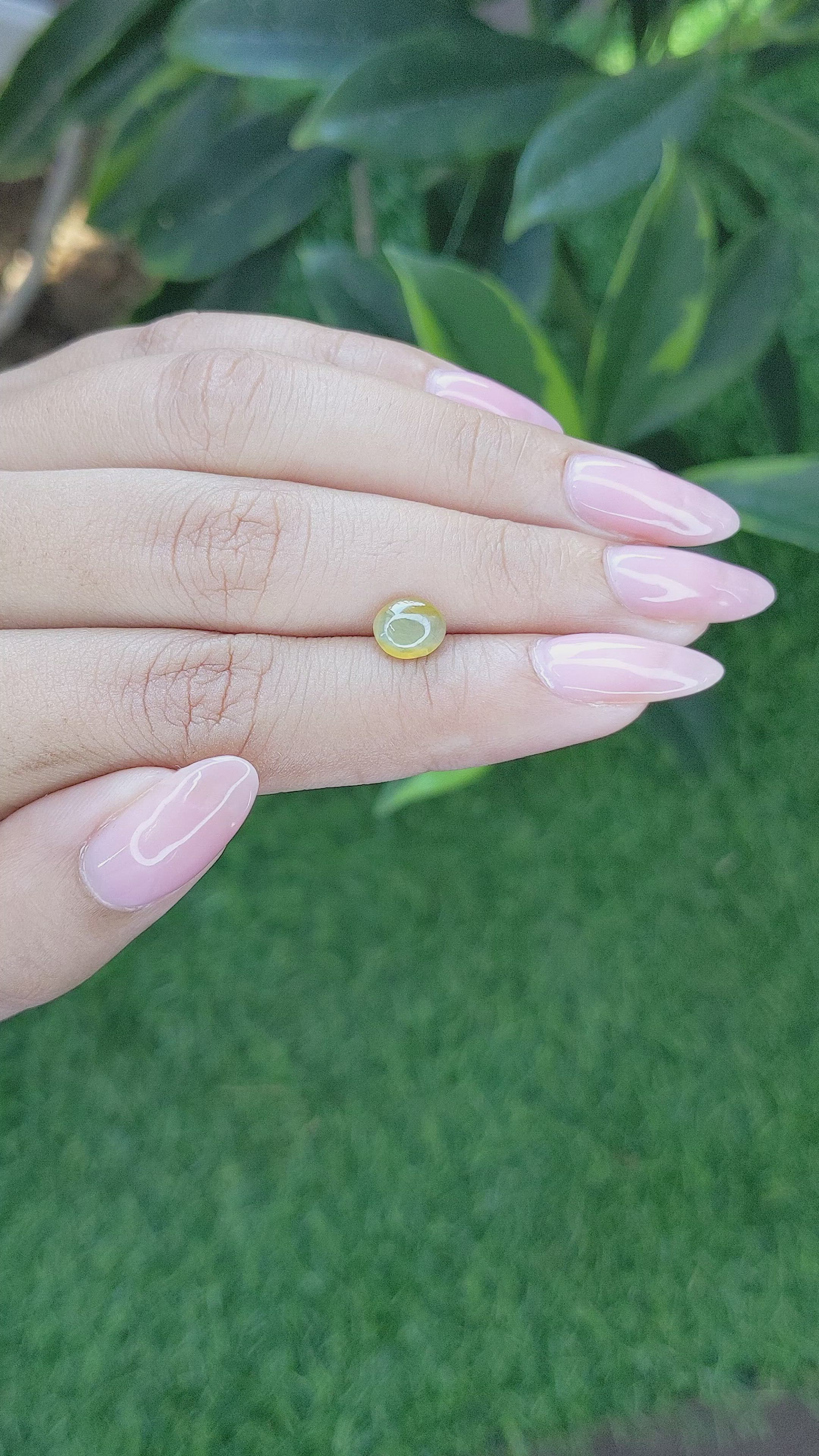 1.59 Ct. Cabochon Chrysoberyl from Tanzania Size Video