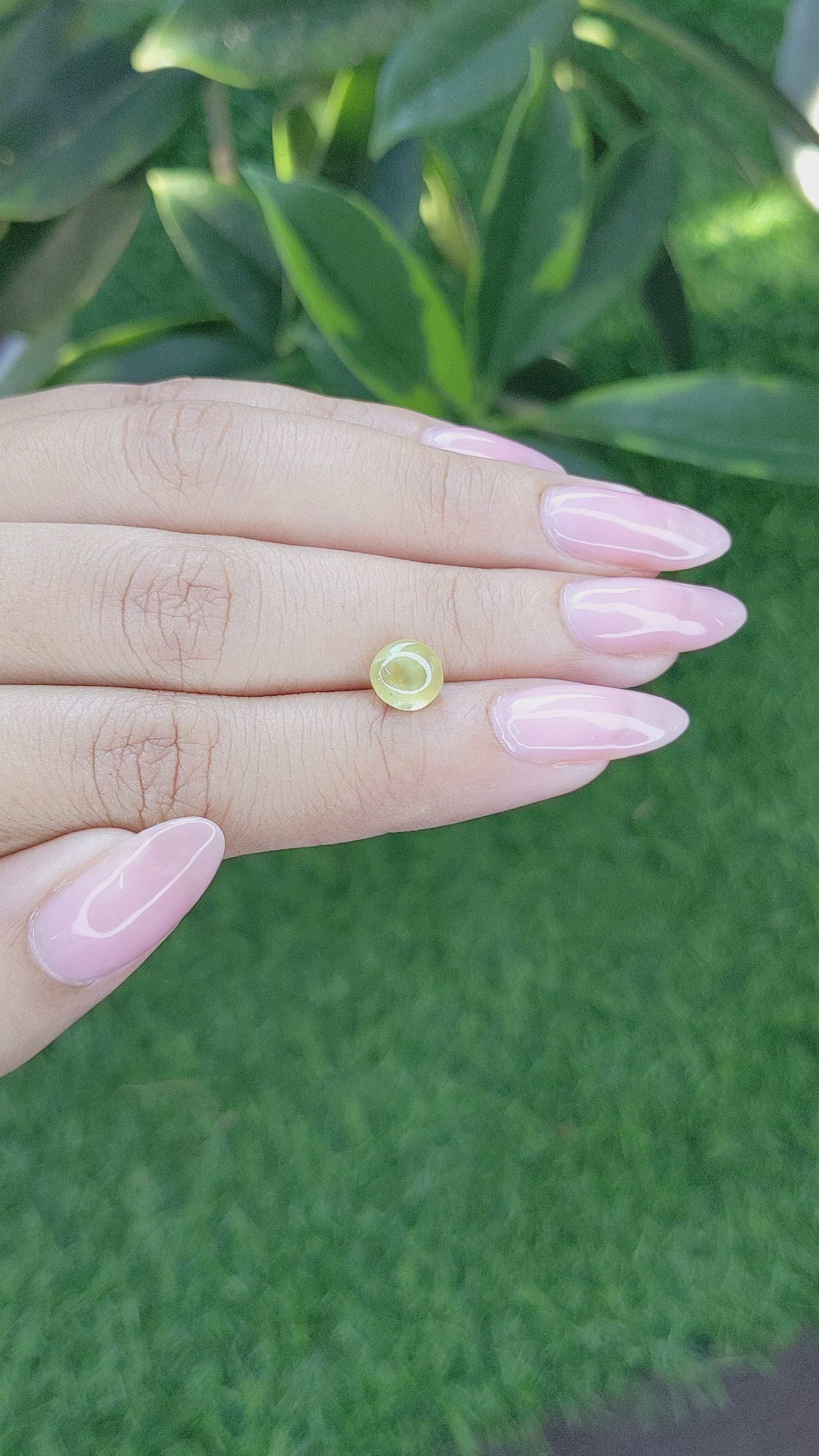 1.86 Ct. Cabochon Chrysoberyl from Tanzania Size Video