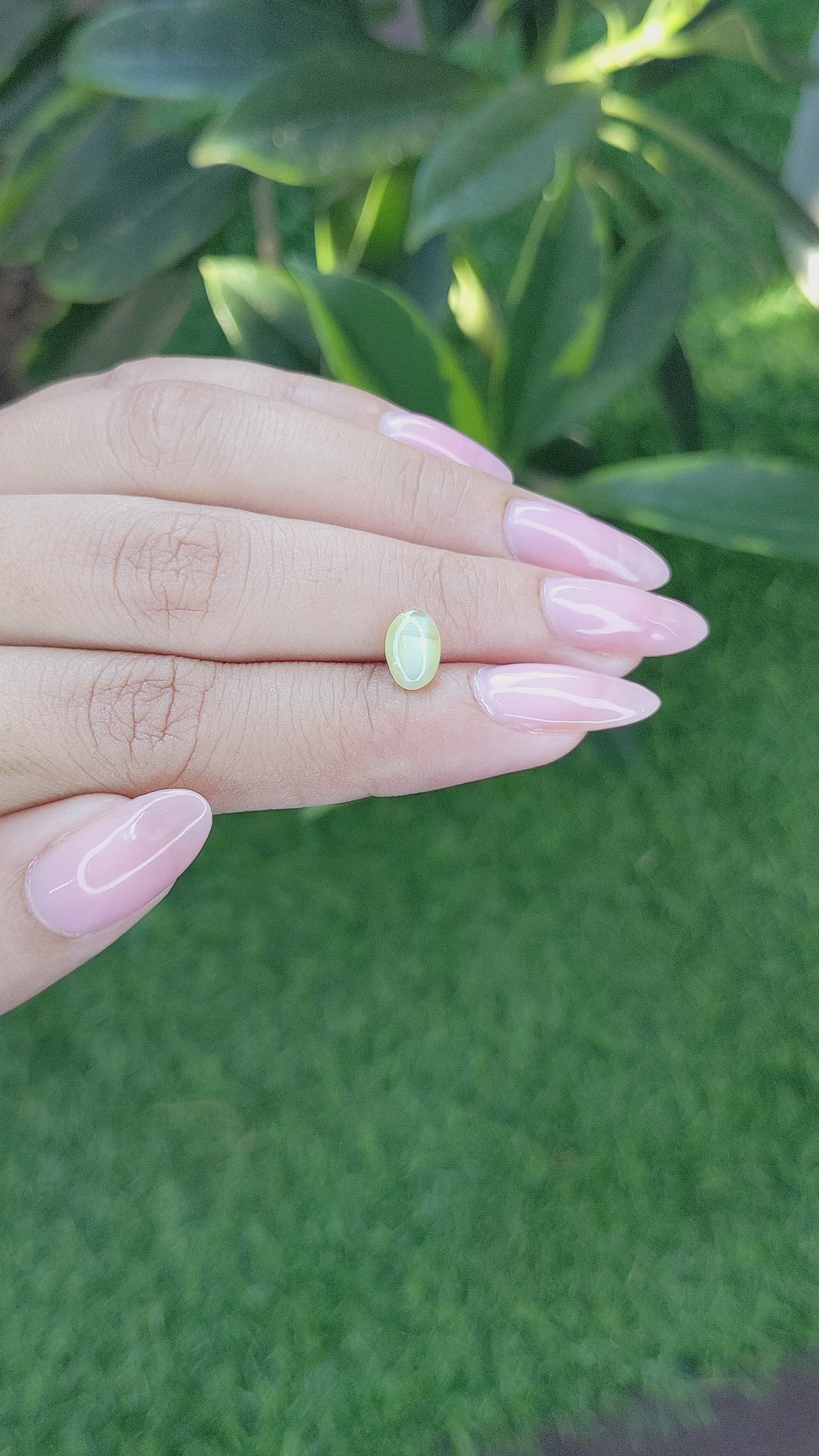 1.58 Ct. Cabochon Chrysoberyl from Tanzania Size Video