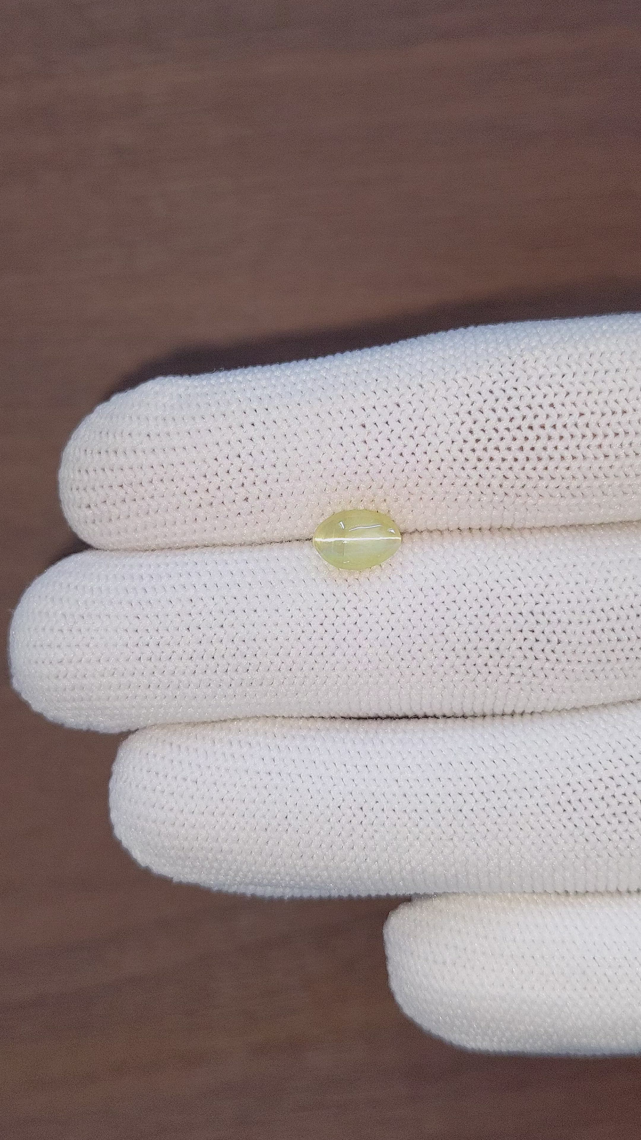 1.58 Ct. Cabochon Chrysoberyl from Tanzania Size Video