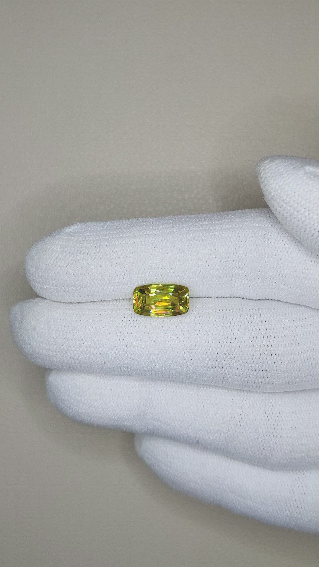 2.17 Ct. Sphene (Titanite) from Madagascar Size Video