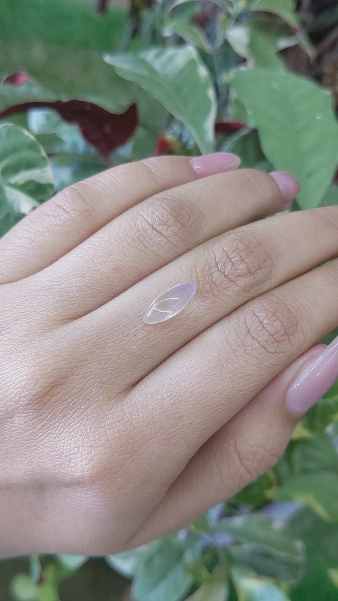 2.20 Ct. Cabochon Moonstone from Ceylon (Sri Lanka) Size Video