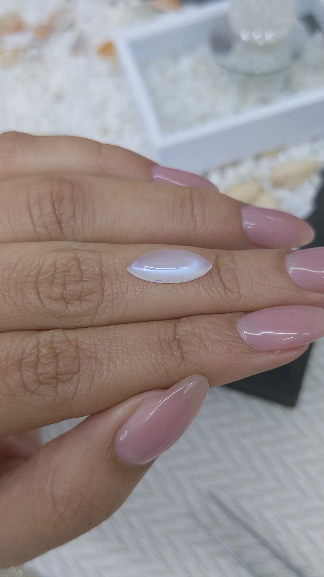 2.36 Ct. Cabochon Moonstone from Ceylon (Sri Lanka) Size Video
