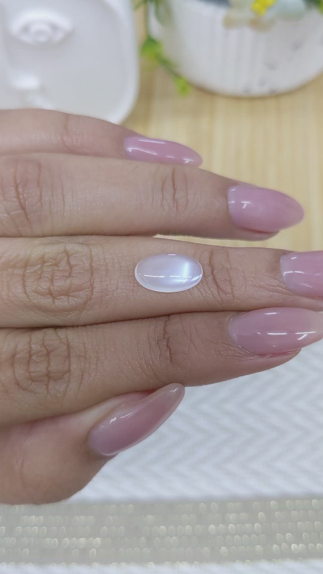 1.82 Ct. Cabochon Moonstone from Ceylon (Sri Lanka) Size Video