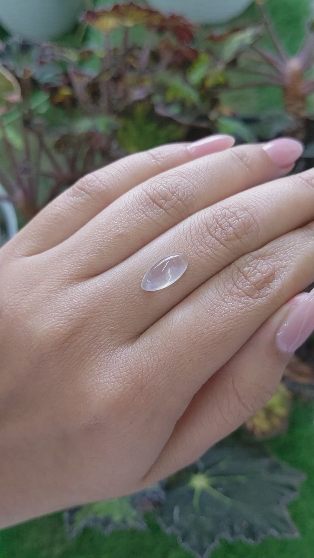 3.08 Ct. Cabochon Moonstone from Ceylon (Sri Lanka) Size Video