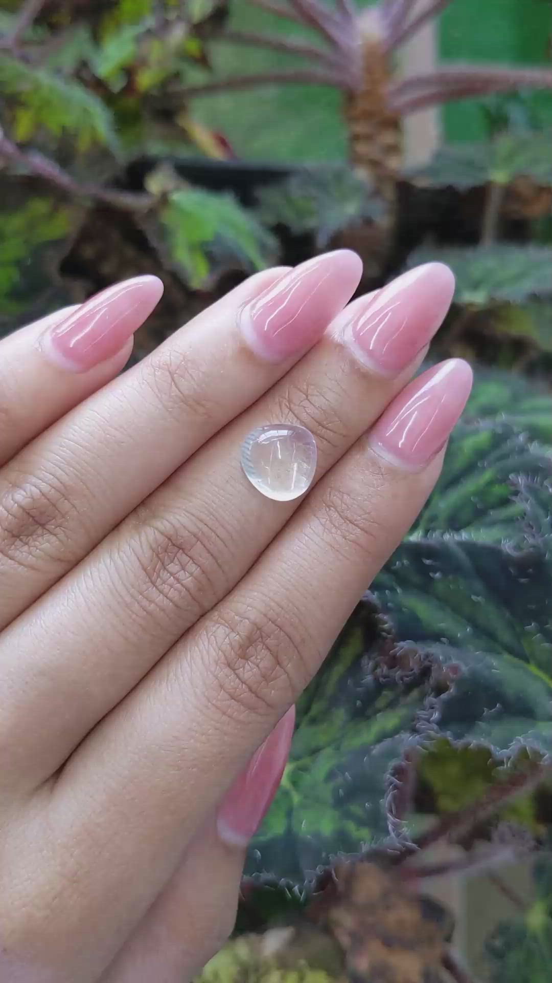 3.75 Ct. Cabochon Moonstone from Ceylon (Sri Lanka) Size Video