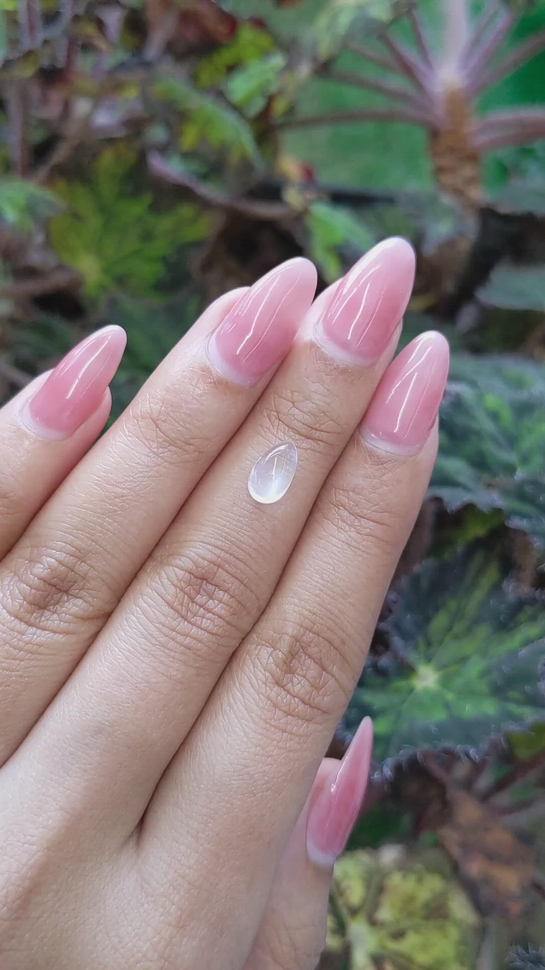 1.45 Ct. Blue Flash Cabochon Moonstone from Ceylon (Sri Lanka) Size Video