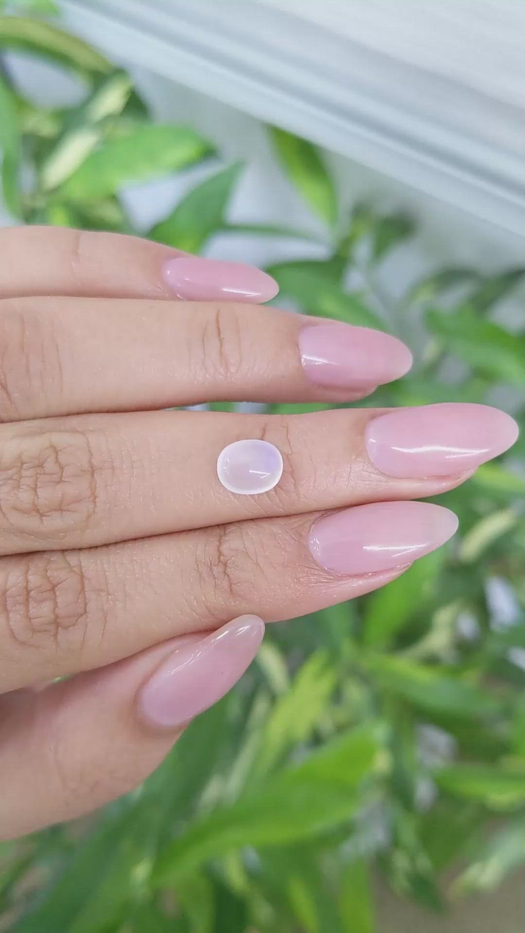 1.41 Ct. Blue Flash Cabochon Moonstone from Ceylon (Sri Lanka) Size Video