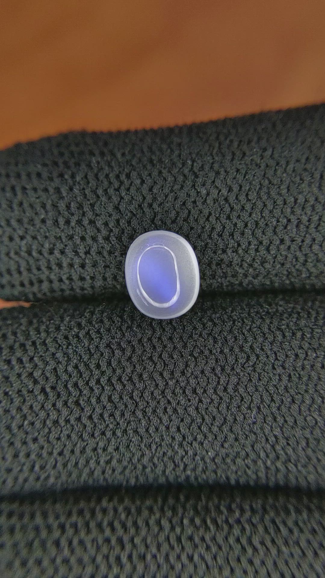 1.41 Ct. Blue Flash Cabochon Moonstone from Ceylon (Sri Lanka) Size Video