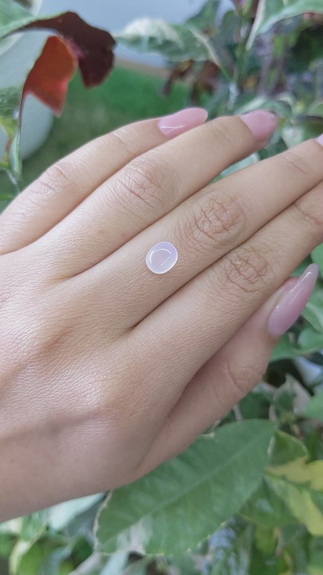 1.41 Ct. Blue Flash Cabochon Moonstone from Ceylon (Sri Lanka) Size Video