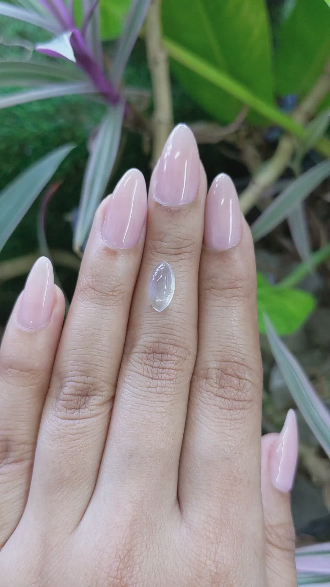2.27 Ct. Cabochon Moonstone from Ceylon (Sri Lanka) Size Video