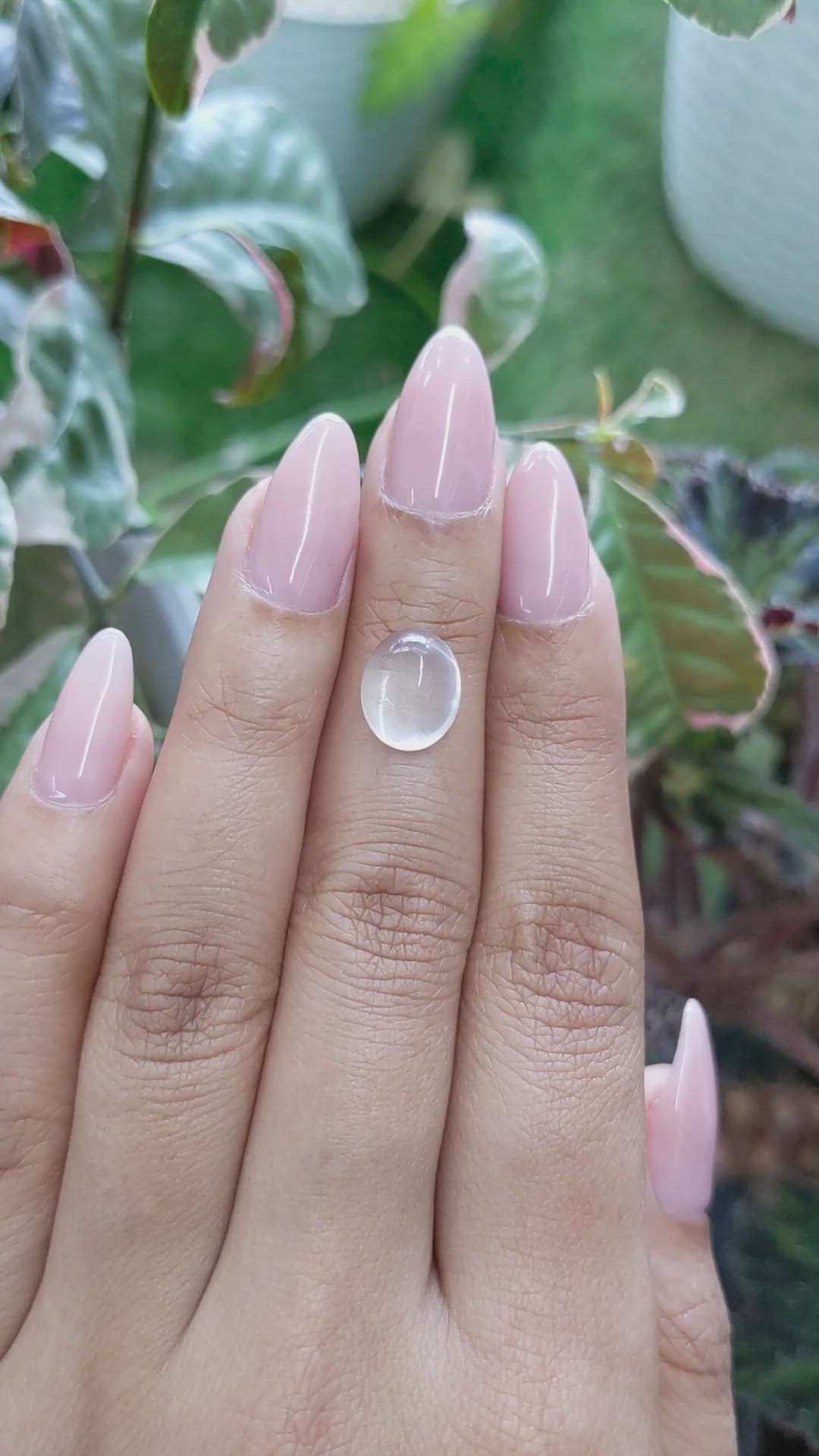 4.43 Ct. Cabochon Moonstone from Ceylon (Sri Lanka) Size Video