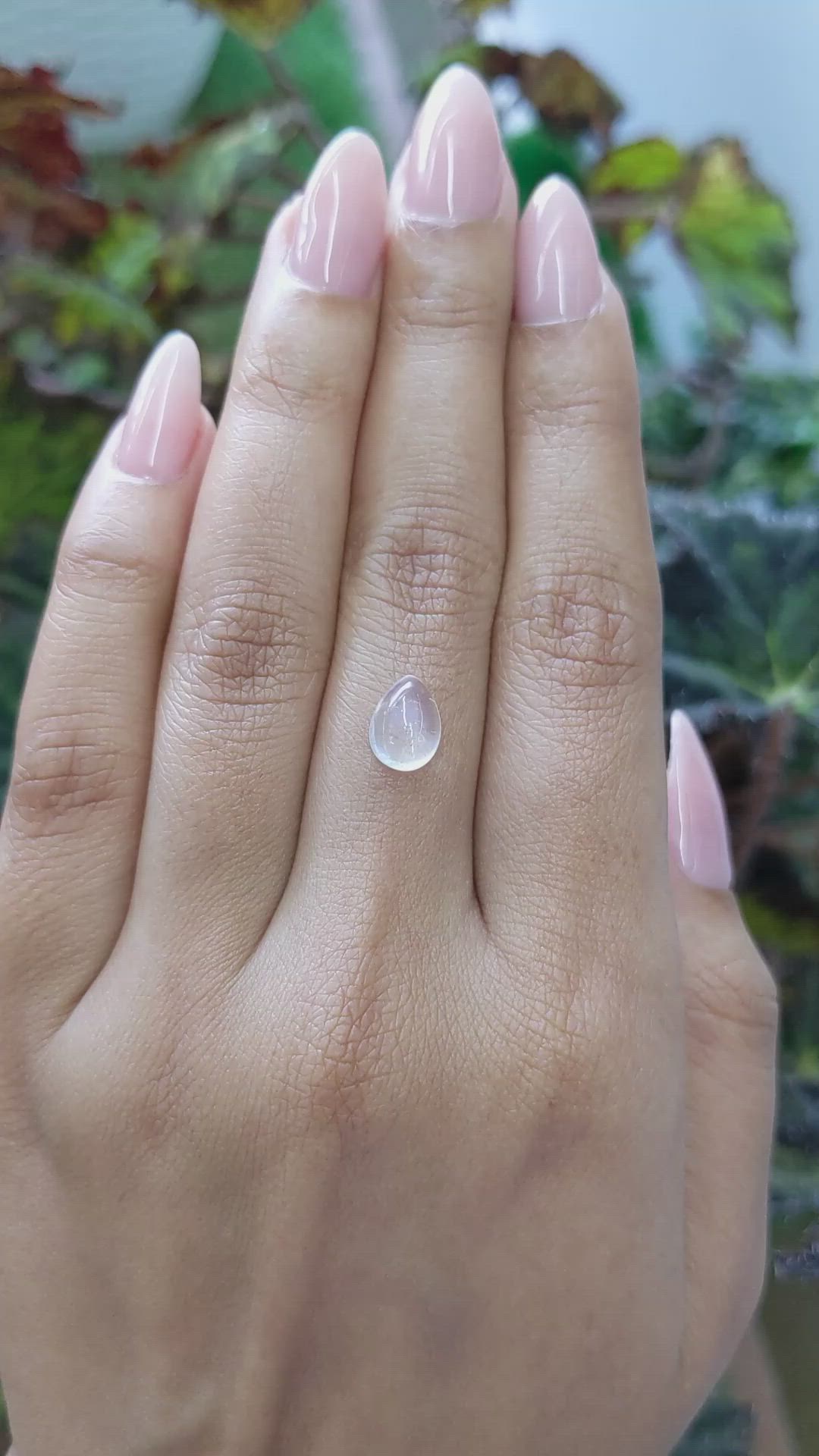 1.73 Ct. Cabochon Moonstone from Ceylon (Sri Lanka) Size Video