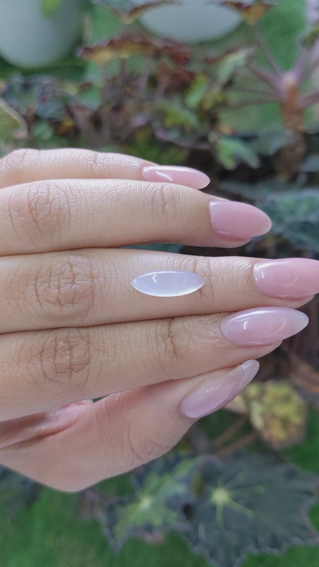 2.19 Ct. Cabochon Moonstone from Ceylon (Sri Lanka) Size Video