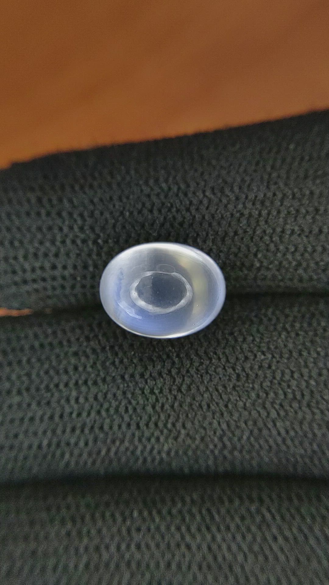 5.20 Ct. Blue Flash Cabochon Moonstone from Ceylon (Sri Lanka) Size Video