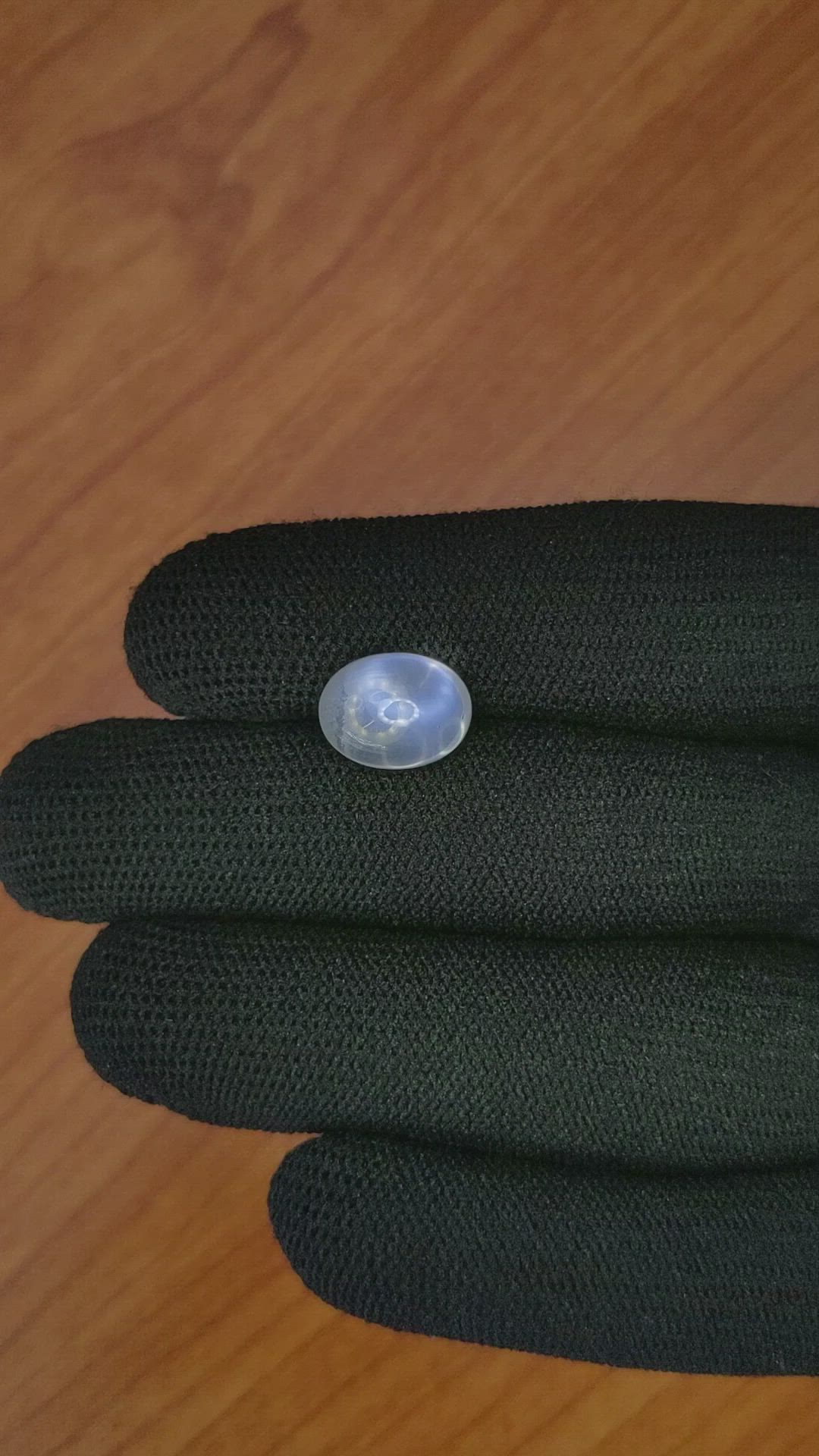 5.20 Ct. Blue Flash Cabochon Moonstone from Ceylon (Sri Lanka) Size Video