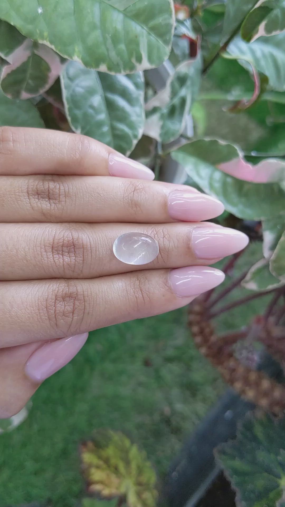 6.90 Ct. Cabochon Moonstone from Ceylon (Sri Lanka) Size Video