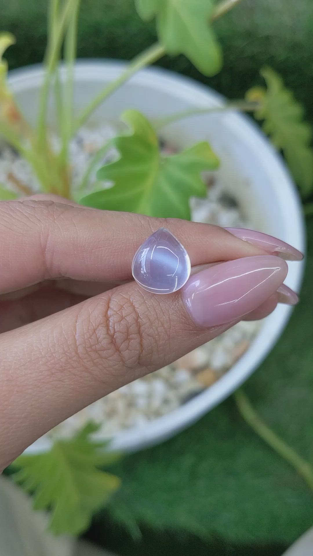 6.33 Ct. Cabochon Moonstone from Ceylon (Sri Lanka) Size Video