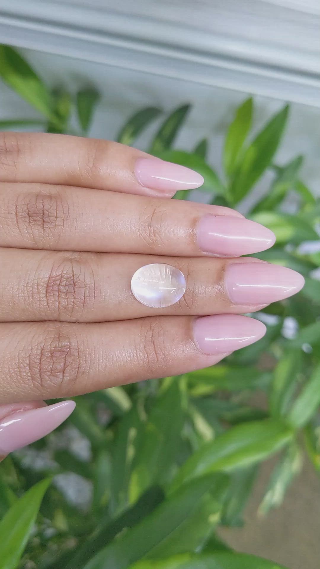 7.06 Ct. Cabochon Moonstone from Ceylon (Sri Lanka) Size Video