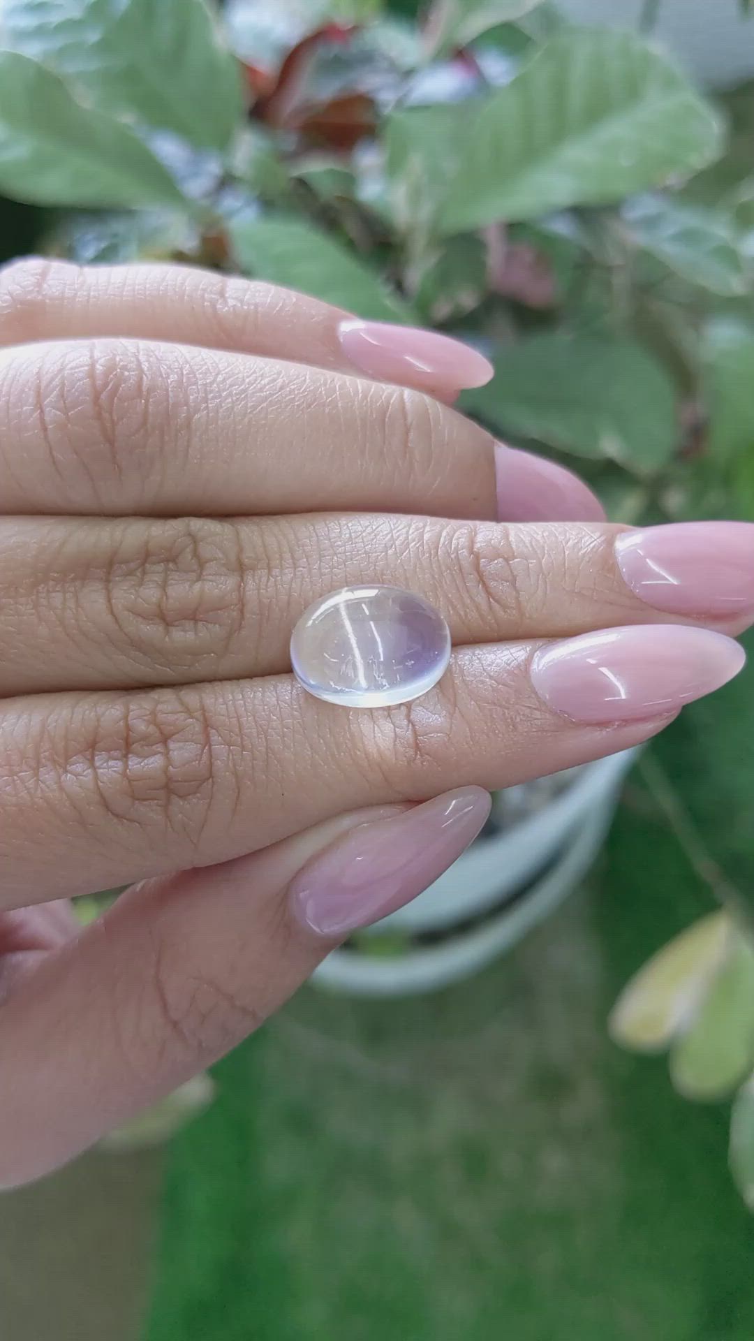 7.73 Ct. Cabochon Moonstone from Ceylon (Sri Lanka) Size Video