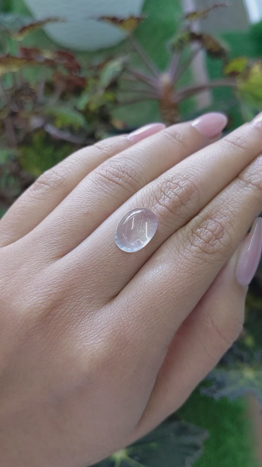 7.73 Ct. Cabochon Moonstone from Ceylon (Sri Lanka) Size Video