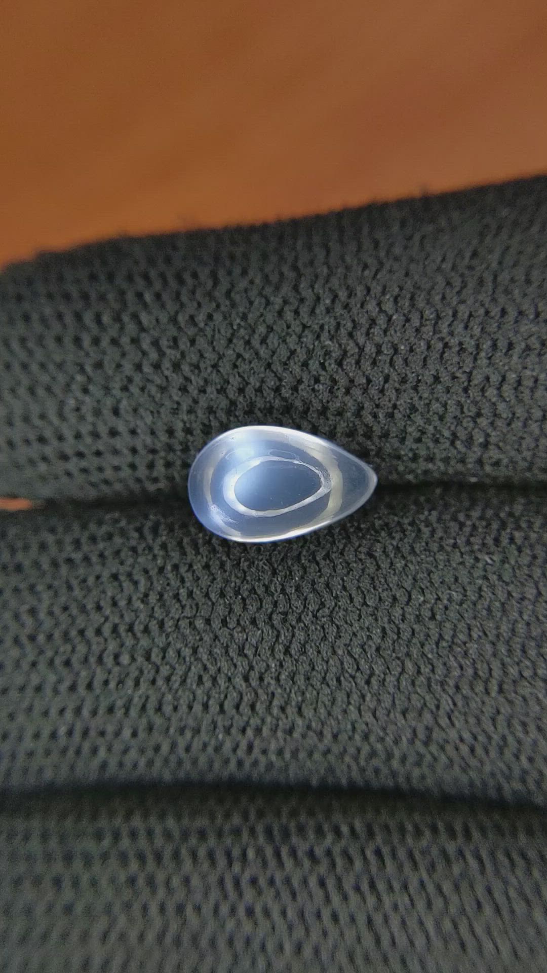 2.33 Ct. Blue Flash Cabochon Moonstone from Ceylon (Sri Lanka) Size Video
