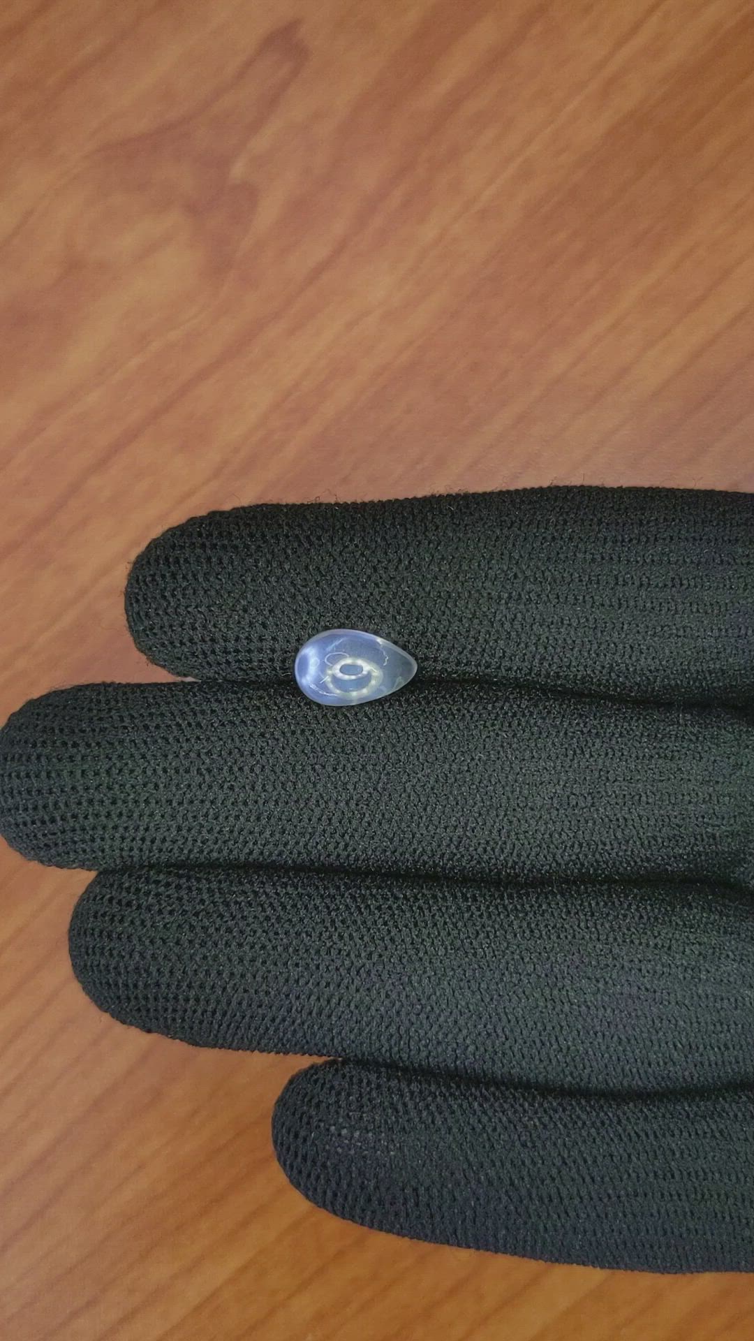 2.33 Ct. Blue Flash Cabochon Moonstone from Ceylon (Sri Lanka) Size Video