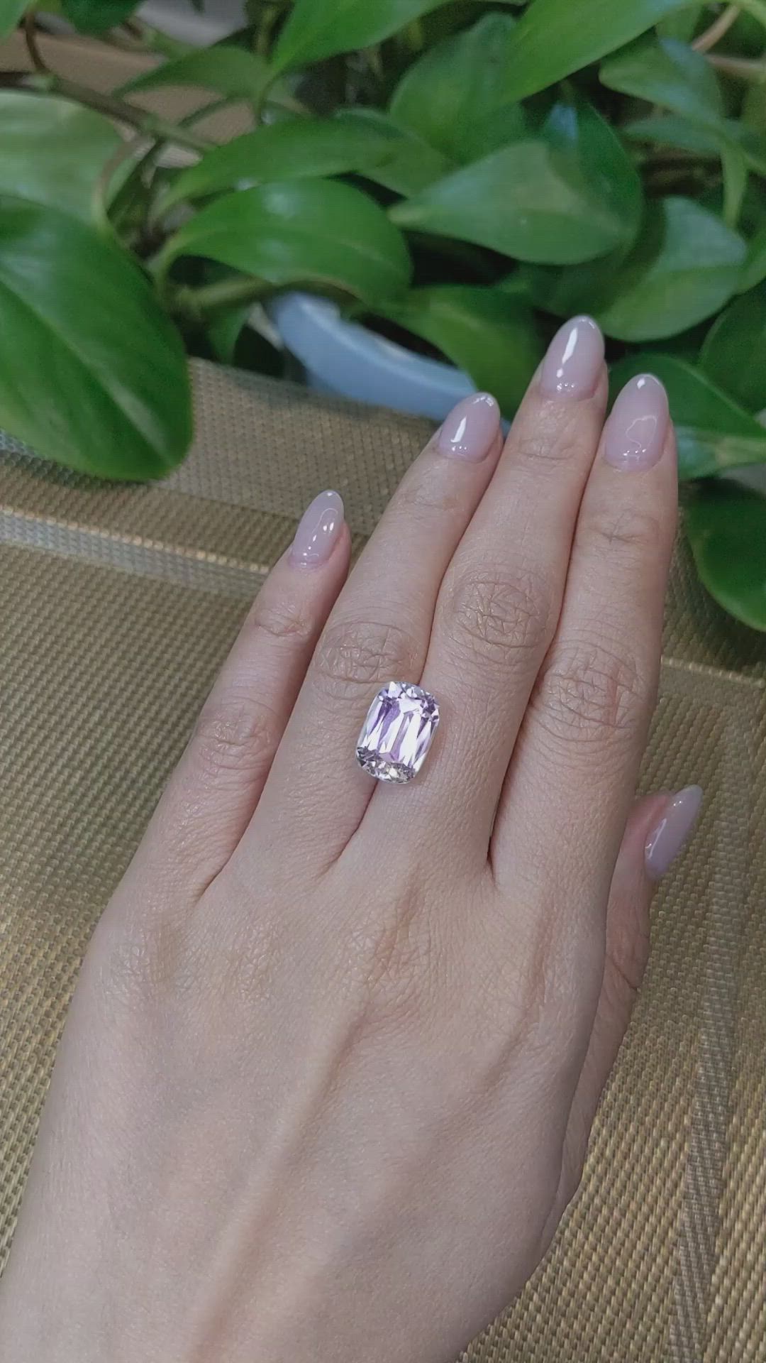 9.25 Ct. Kunzite from Afghanistan Size Video